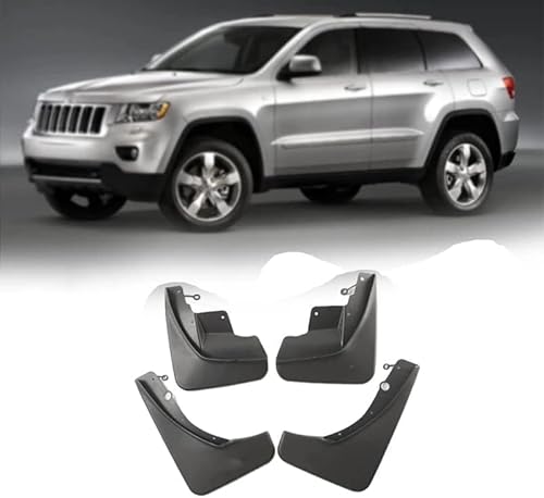 Auto Schmutzfänger für Jeep Grand Cherokee WK2 2011-2023,Kotflügel Vorne und Hinten Spritzschutz Kit Zubehör (4 Stück) von JARC