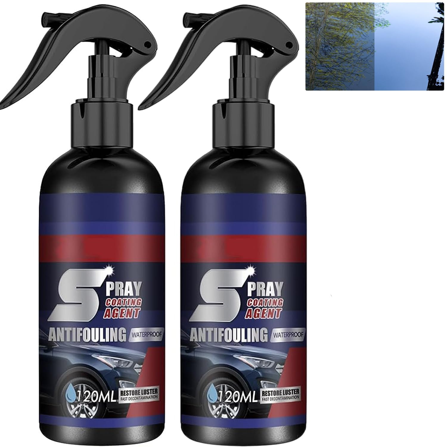 JASUBAI Kdkn Spray Coating Agent, Multi Functional Coating Renewal Agent, Rayhong Spray Coating Agent, 3 In 1 High Protection Quick Car Coating Spray, Coating Renewal Agent Spray Antifouling (2Pcs) von JASUBAI