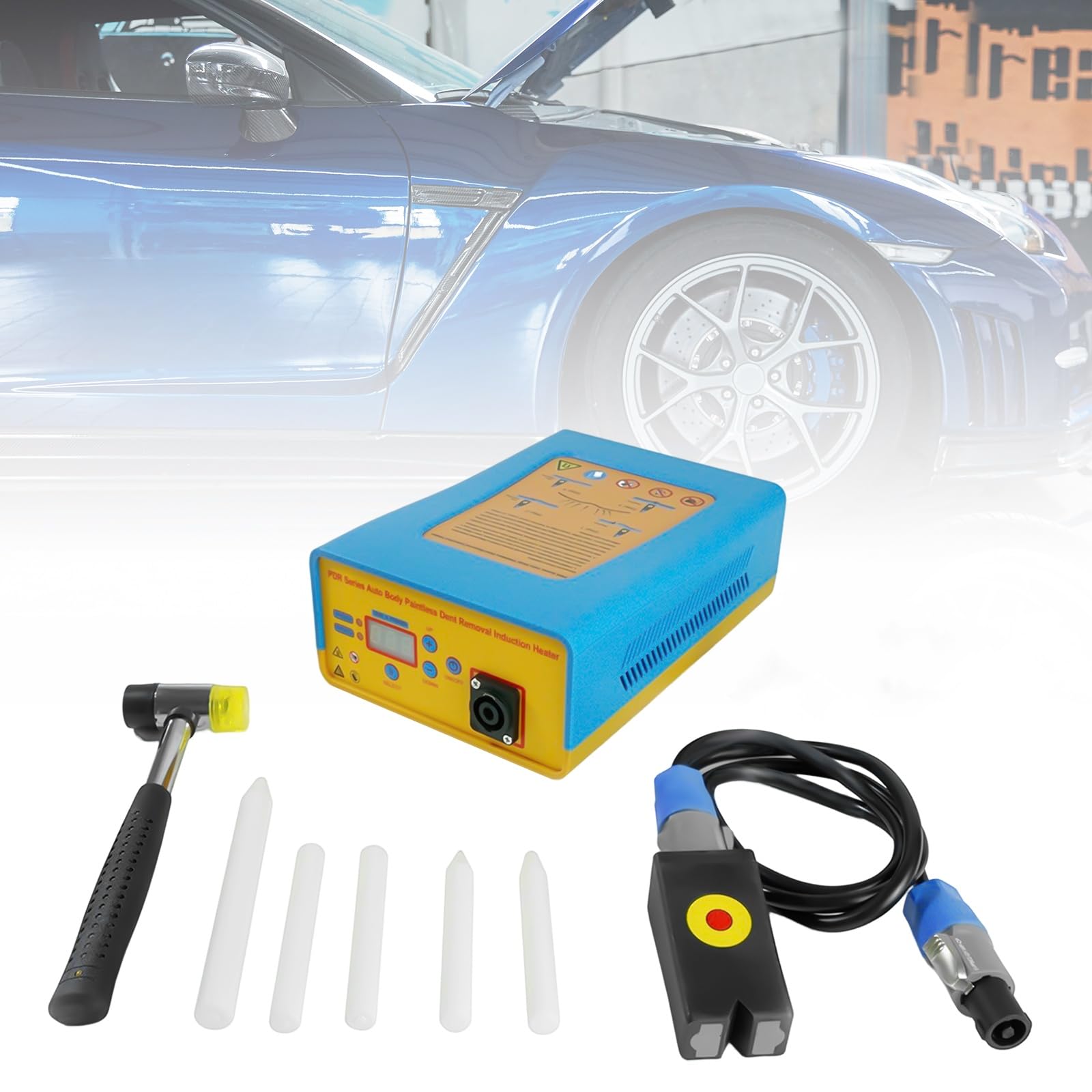 JAYEUW Induktionsheizgerät 1380W Induktionsheizgerät Auto lackierfreie Dellen Reparatur Werkzeug, Induction Heater Machine Hot Box PDR Hotbox Reparatur Induktion Entfernung Dents Reparat von JAYEUW