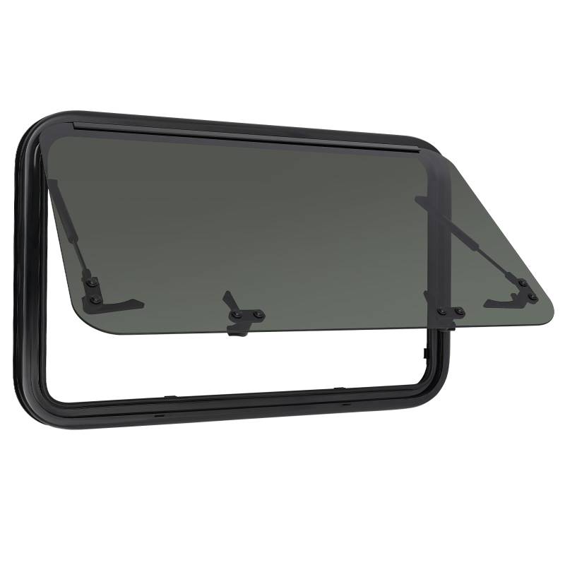 JAYEUW RV-Fenster Ausziehbares Seitenfenster RV-Ausstellfenster RV-Wohnmobilfenster mit Fensterschutzgitter Sonnenschirmen Wohnmobil Fenster für RV Wohnmobile Max. Öffnungswinkel 85° (80*50cm) von JAYEUW