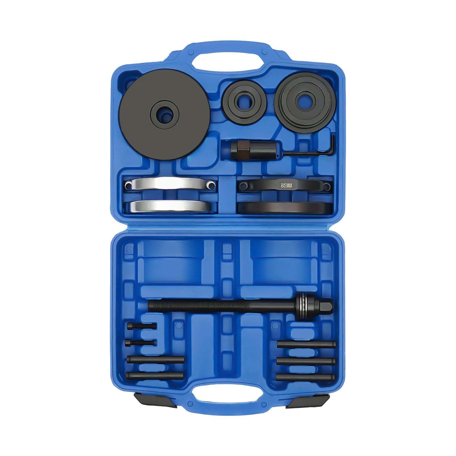 JAYEUW Radlager Werkzeug Satz 16tlg 85mm Radlager Radnabe Montage Wechseln Werkzeug Radlager Abzieher Kit Radnaben Ersatz Werkzeuge Mit Koffer von JAYEUW