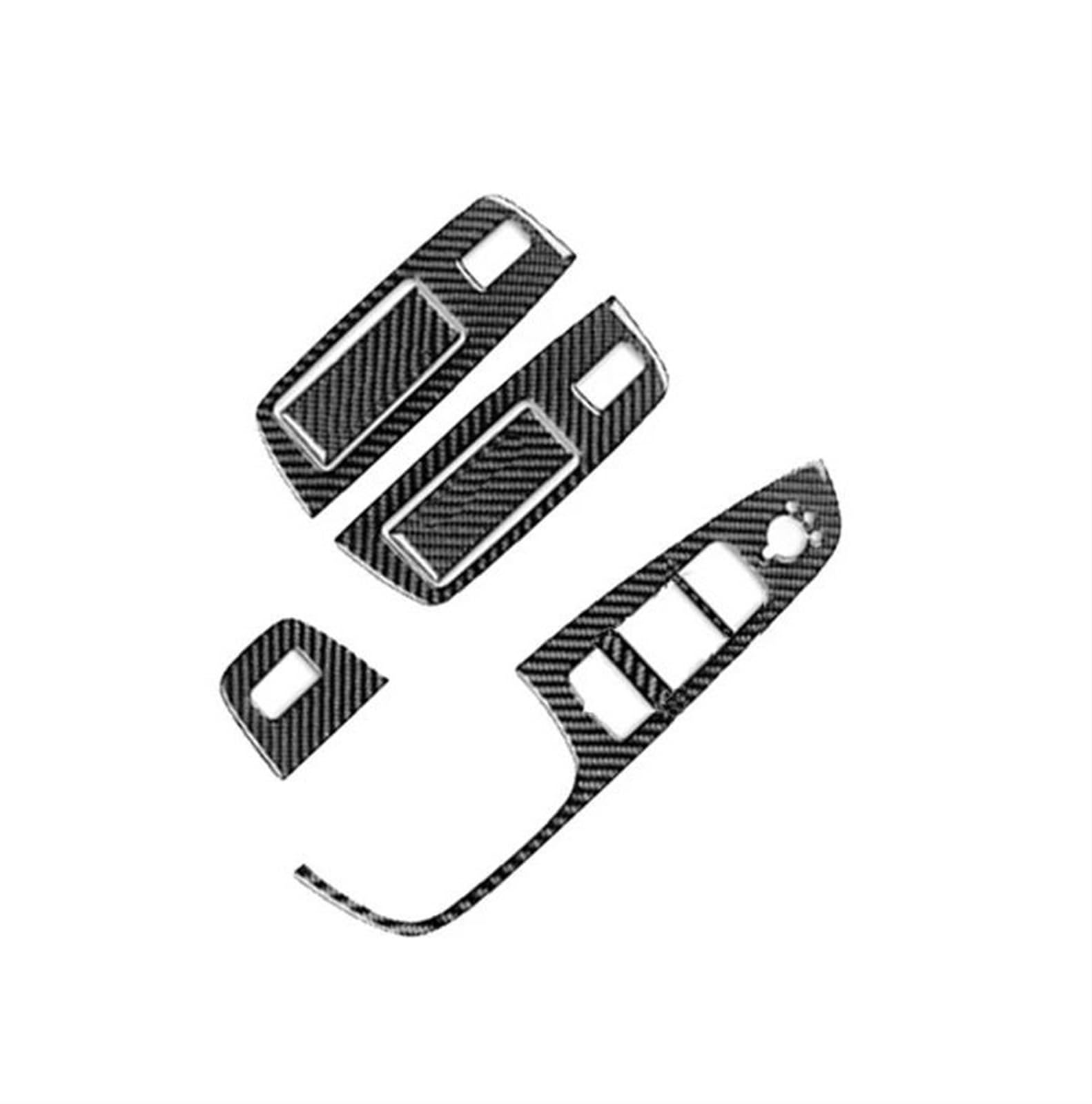 JAYWIS Autotürverkleidung, Fensterhebersteuerung, Carbonfaser-Innenausstattung Für Q7 2007 2008 2009 2010 2011 2012 2013 2014 2015 Aufkleber den Innenraum(Linkslenkung, Schwarz) von JAYWIS