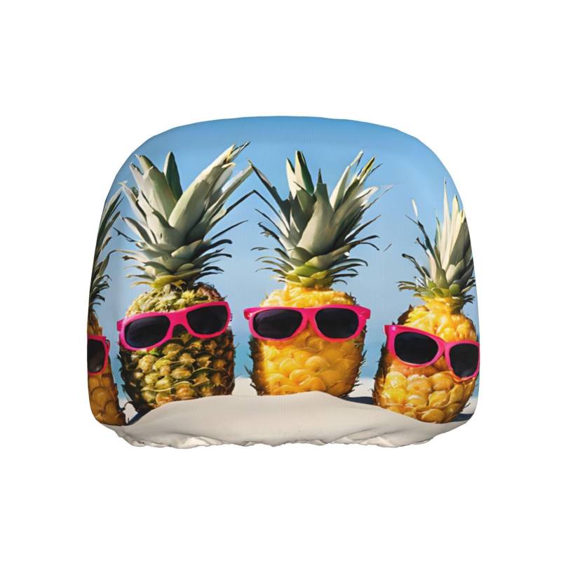 JAYWIS Beach Pineapple – Universal-Auto-Kopfstützenbezug, UV-/Staub-/Kratzschutz, dehnbare Passform für SUV/LKW/Sedan, dekorativer Sitzschutz von JAYWIS