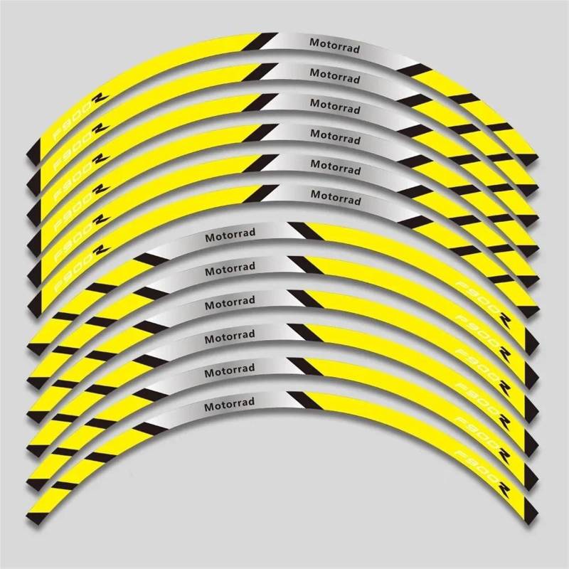 JAYWIS Felgenaufkleber Motorrad-Radnabe Im Inneren des Aufklebers, Reflektierend, Wasserdicht, Felgenstreifen, Klebeband, Modifikation, Dekorieren Für BMW F900R Radaufkleber(X-14) von JAYWIS