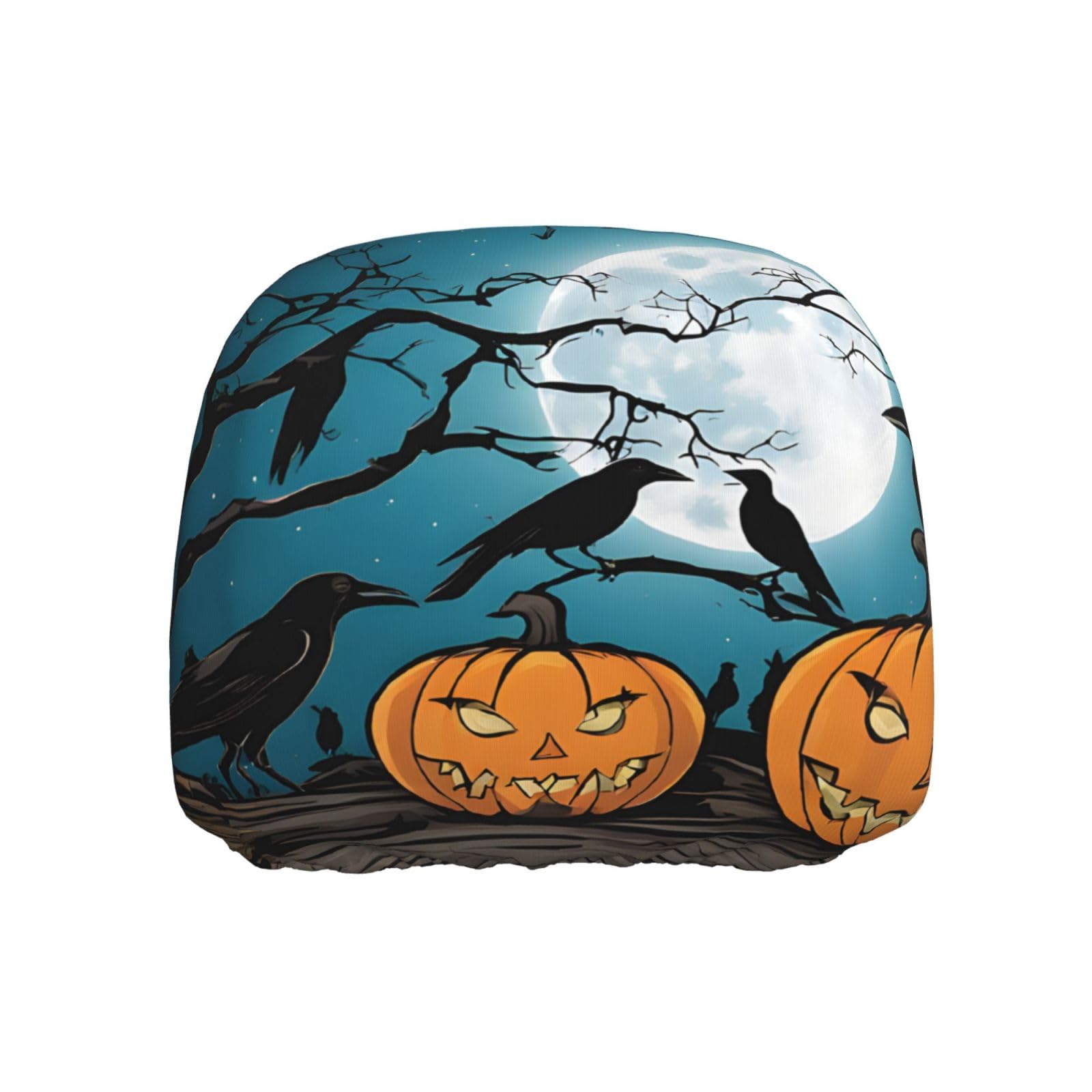 JAYWIS Halloween Pumpkin – Universeller Auto-Kopfstützenbezug – UV-/Staub-/Kratzschutz, dehnbare Passform für SUV/LKW/Sedan, dekorativer Sitzschutz von JAYWIS