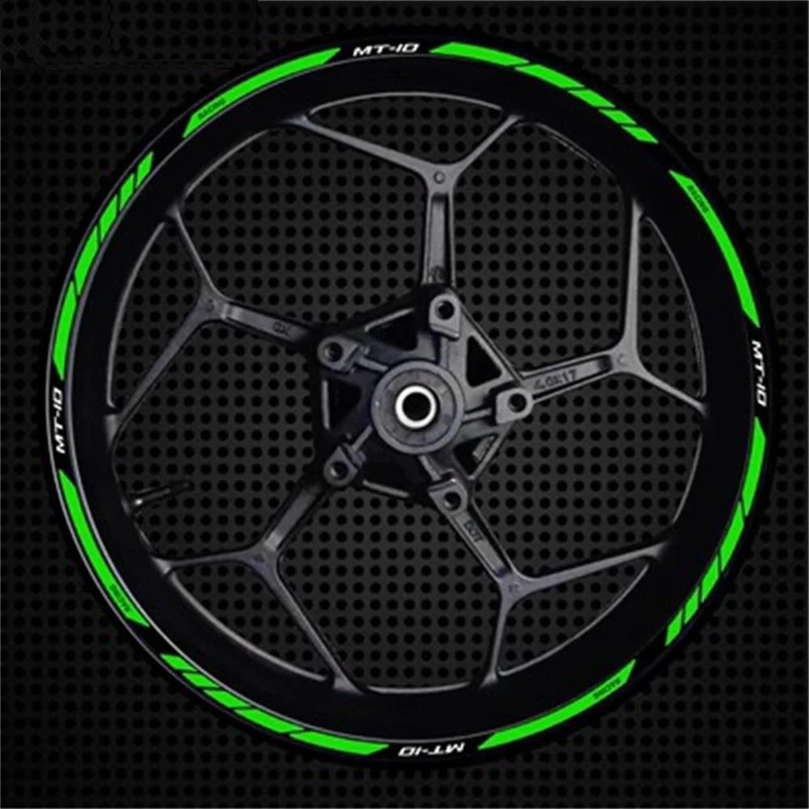 JAYWIS Motorradaufkleber 17-Zoll-Felgenaufkleber Für Motorräder, Reflektierende Radnabenstreifen, Aufkleber Für Y&amaha MT10 MT 10 MT-10 2022 Felgenrandaufkleber(Farbe 15) von JAYWIS