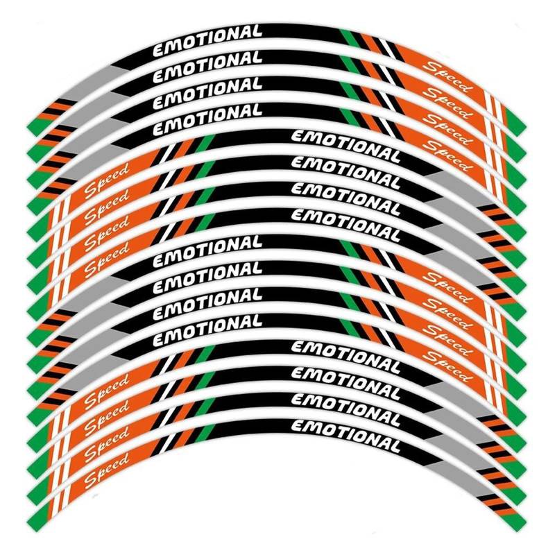 JAYWIS Motorradaufkleber 17-Zoll-Radaufkleber Für Motorradfelgen, Felgenaufkleber, Reflektierendes Streifenband, Dekorativ Für K&awasaki Z900 Z 900 Felgenrandaufkleber(Farbe 3) von JAYWIS