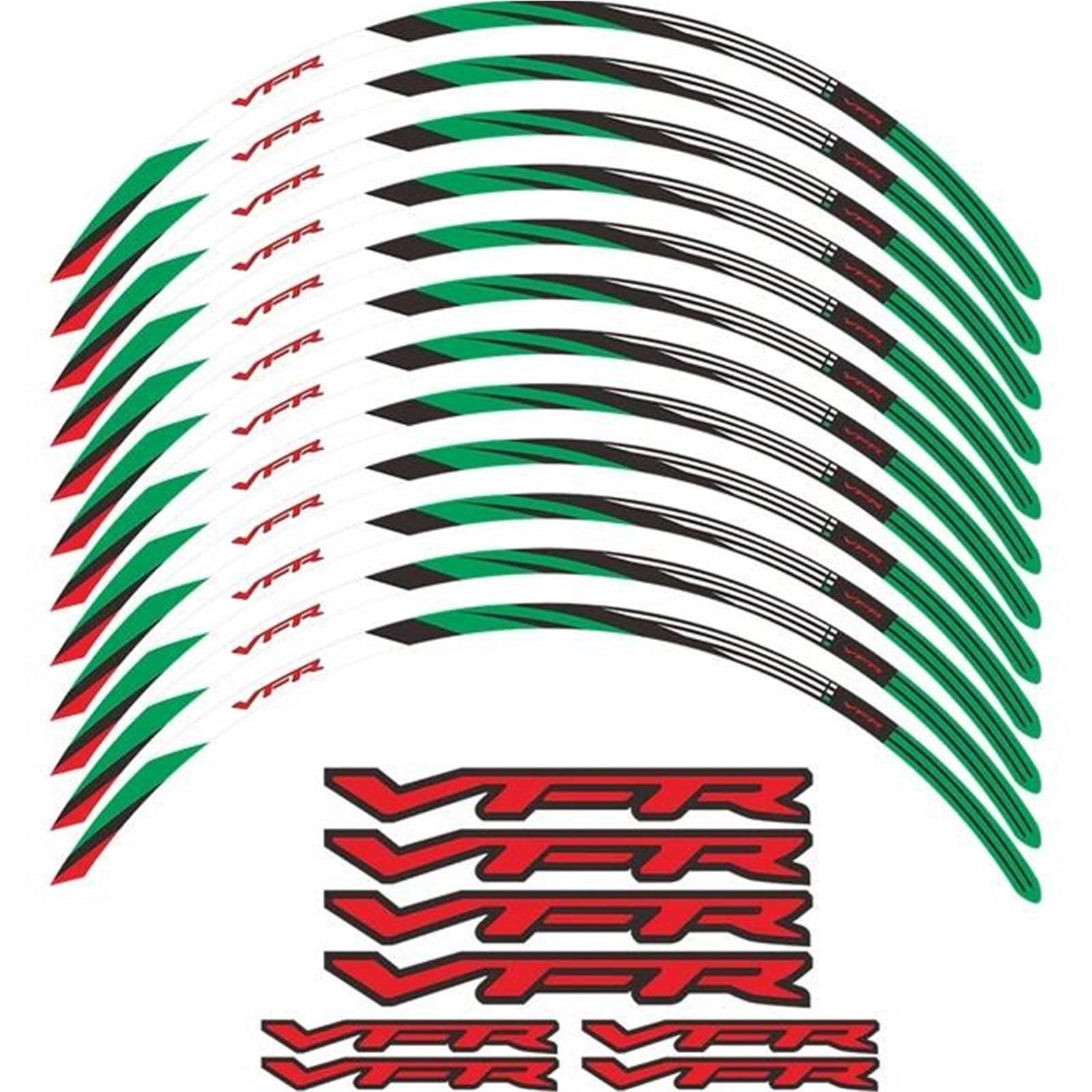 JAYWIS Motorradaufkleber Motorrad-Radaufkleber, Felgenaufkleber, Reflektierendes Streifenband Für H&onda VFR1200X VFR 1200X Crosstourer 2012-2020 2018 Felgenrandaufkleber(GRÜN) von JAYWIS