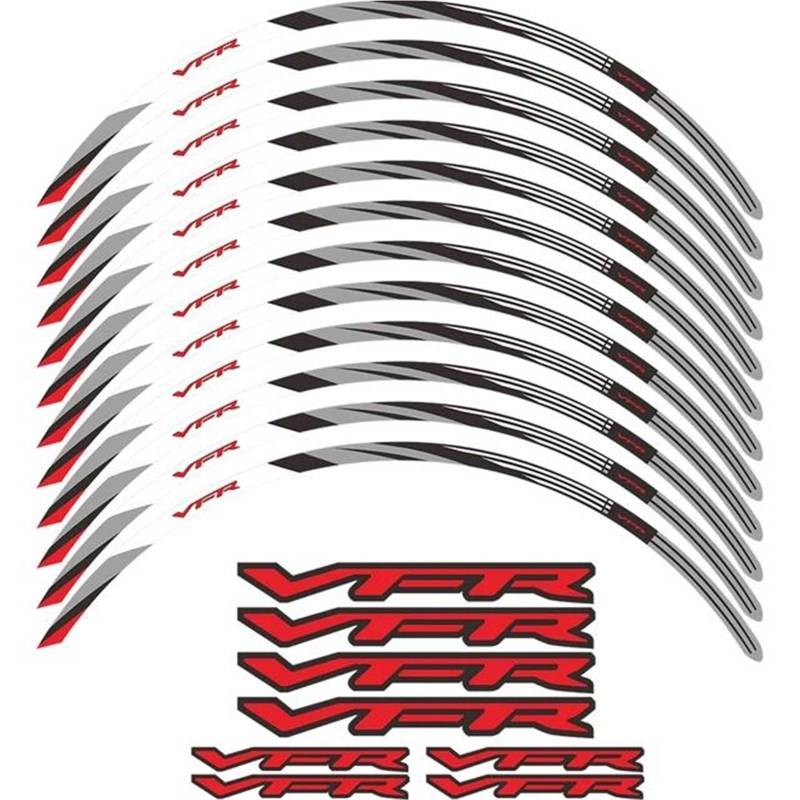 JAYWIS Motorradaufkleber Motorrad-Radaufkleber, Felgenaufkleber, Reflektierendes Streifenband Für H&onda VFR1200X VFR 1200X Crosstourer 2012-2020 2018 Felgenrandaufkleber(Titan) von JAYWIS