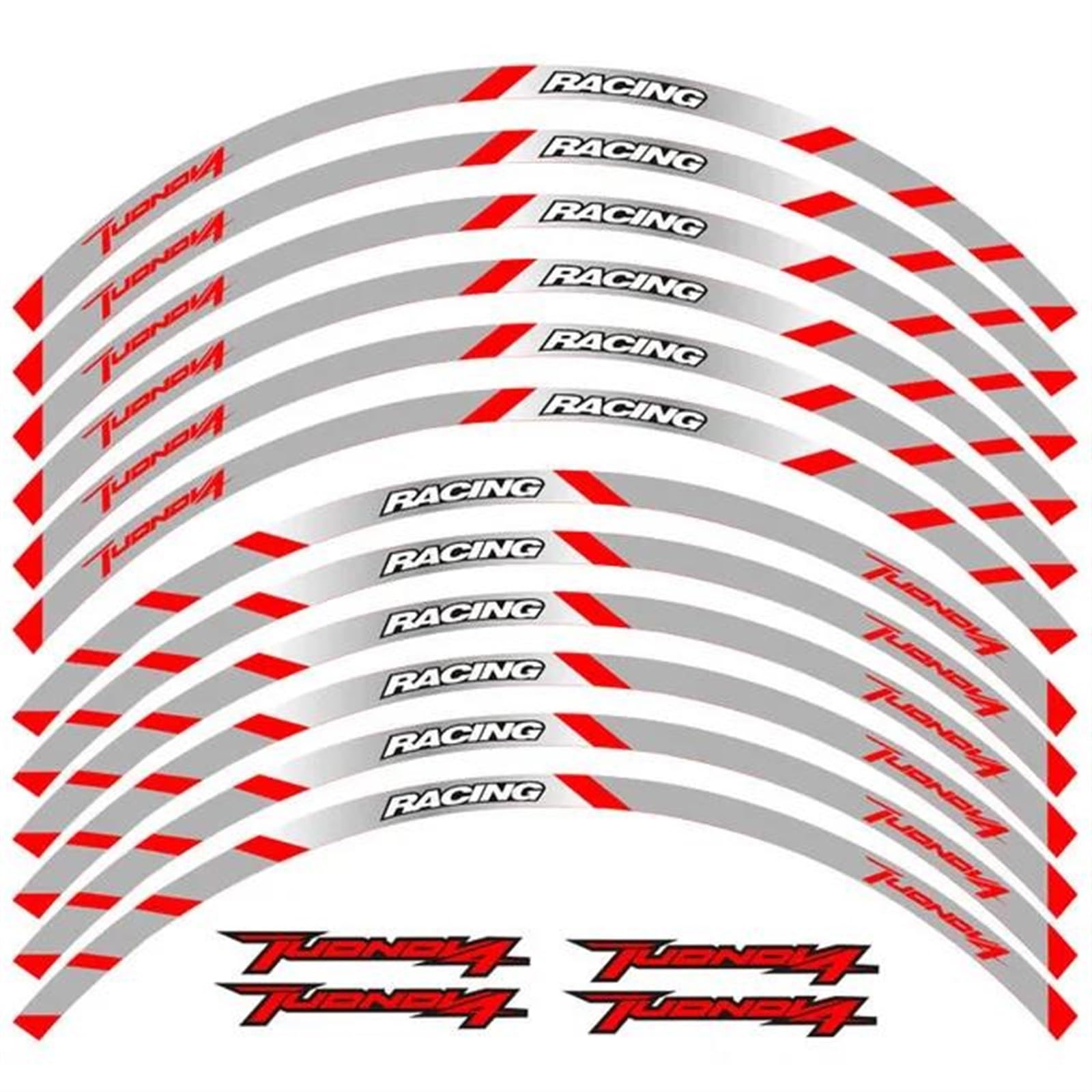 JAYWIS Motorradaufkleber Motorrad-Radaufkleber, Reflektierende Felgenstreifen, Klebeband, Aufkleber, Dekoration Für Aprilia TUONOV4 Tuonov4 Felgenrandaufkleber(Farbe 5) von JAYWIS