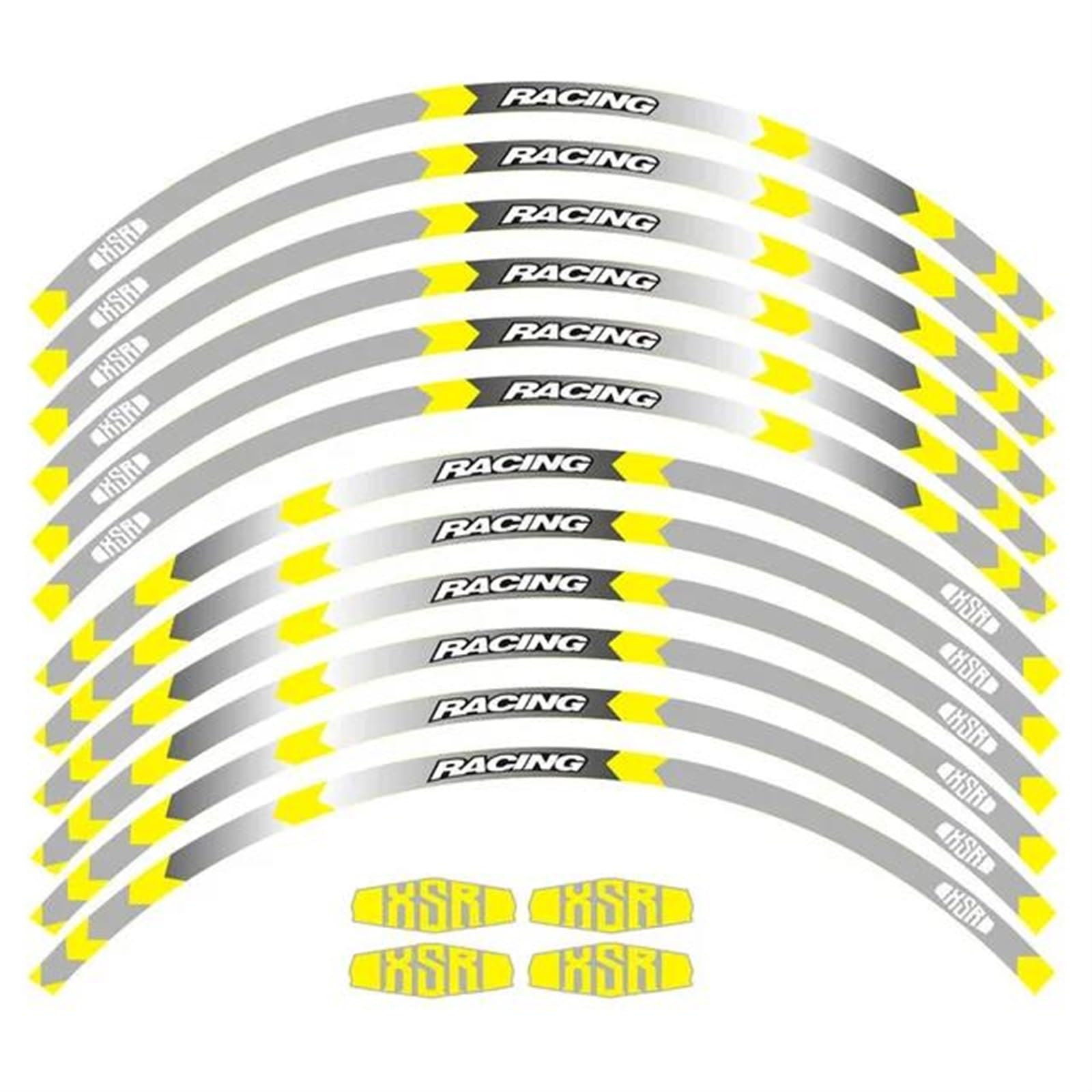 JAYWIS Motorradaufkleber Motorrad-Radaufkleber, Reflektierendes Felgenstreifenband, Aufkleber, Dekoration Für Y&amaha XSR XSR700 XSR900 Felgenrandaufkleber(Farbe 6) von JAYWIS