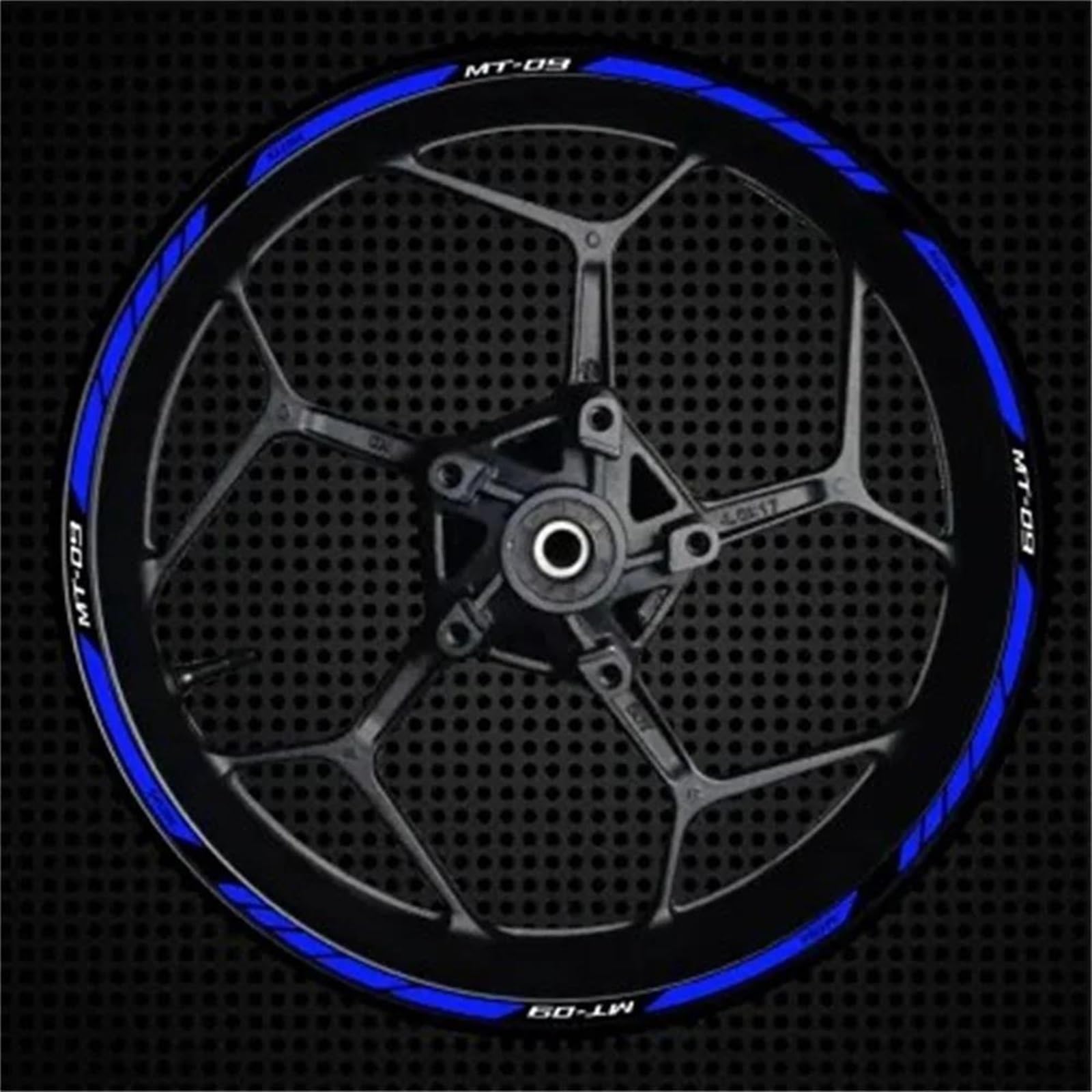 JAYWIS Motorradaufkleber Motorrad-Radaufkleber Für Y&amaha MT-09 MT09 MT 09, Reflektierendes Renn-Felgenreifen-Streifenband, Modifizierte Dekoration Felgenrandaufkleber(Farbe 8) von JAYWIS