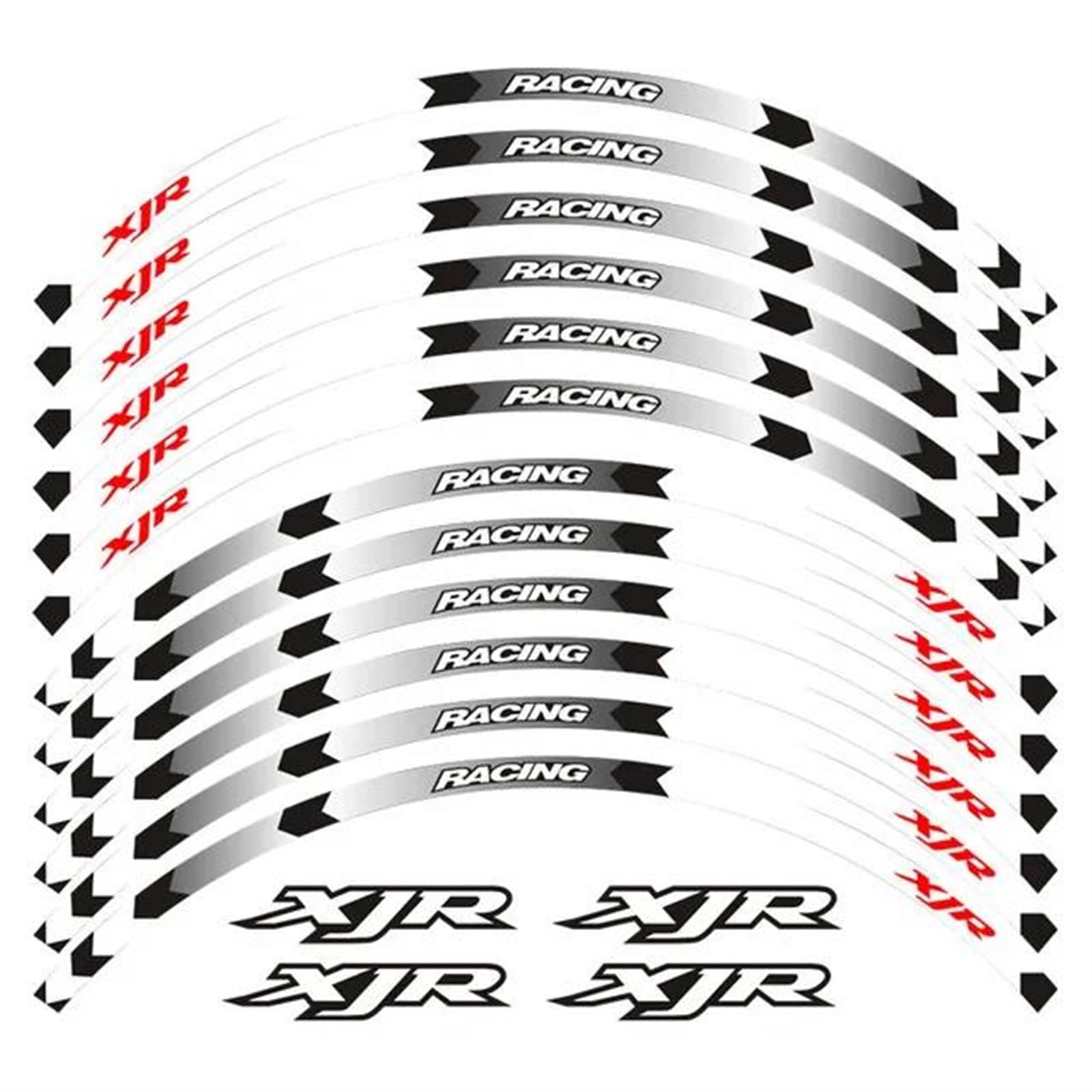 JAYWIS Motorradaufkleber Motorradfelgenaufkleber, Reflektierende Radnabenaufkleber, Streifenband, Dekoration Für Y&amaha XJR 400 1200 1300 Felgenrandaufkleber(Farbe 4) von JAYWIS