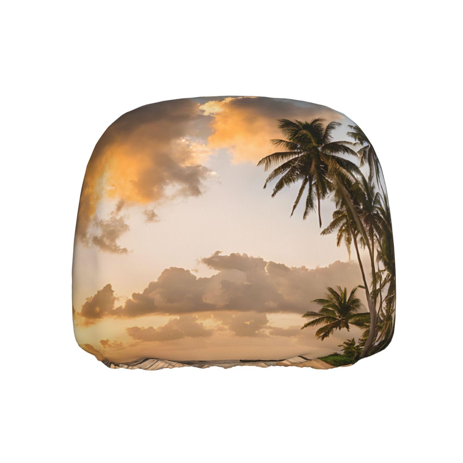 JAYWIS Sunset Hawaiian Palm Tree – Universeller Auto-Kopfstützenbezug – UV-/Staub-/Kratzschutz, dehnbare Passform für SUV/LKW/Sedan, dekorativer Sitzschutz von JAYWIS