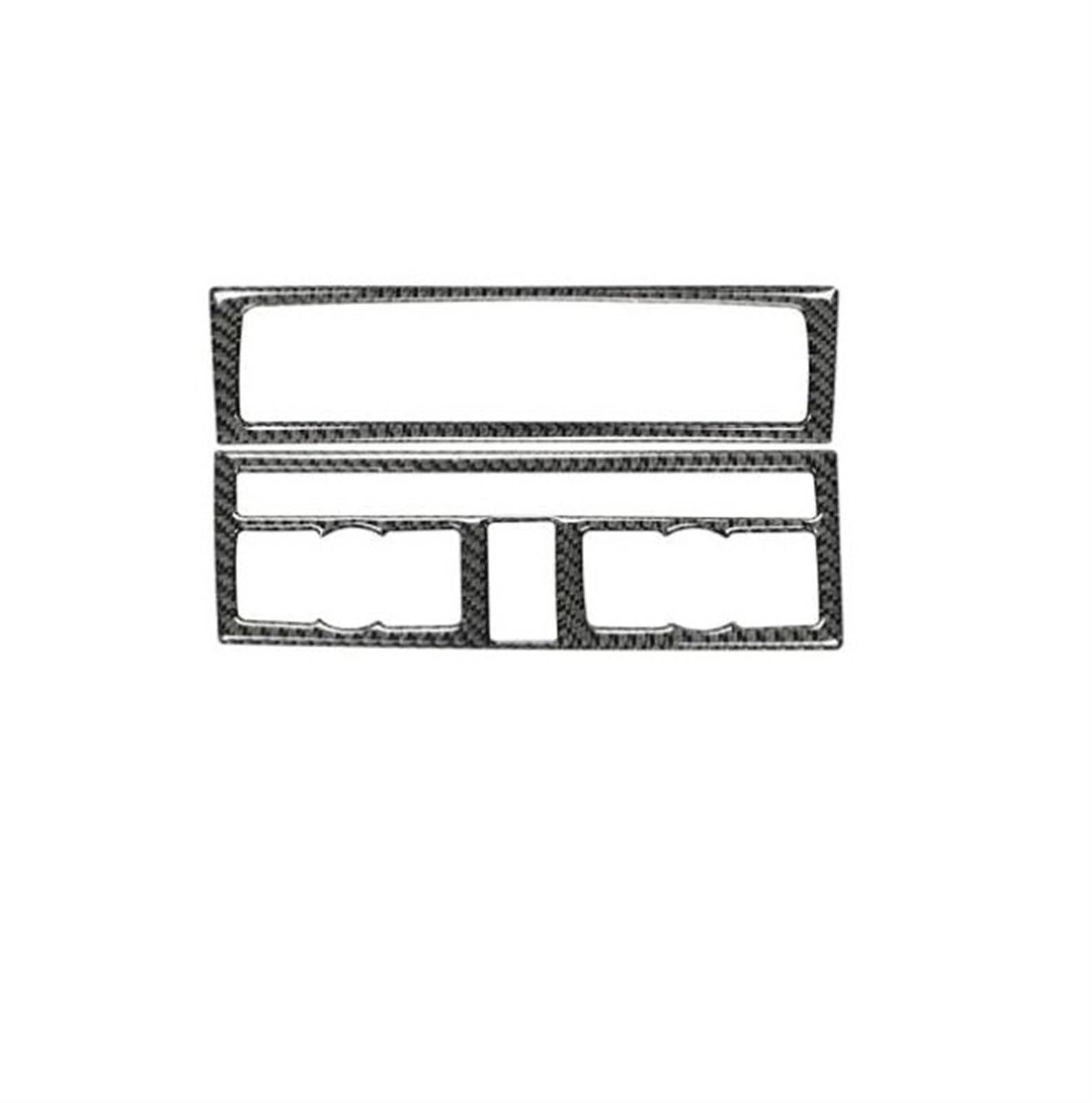 JAYWIS Zentrales Bedienfeld Aus Kohlefaser, Fenstersteuerung, Schalttafelverkleidung, Innentür-Armlehnenknopfrahmen Für Q7 2008-2015 Aufkleber den Innenraum(Console cd) von JAYWIS