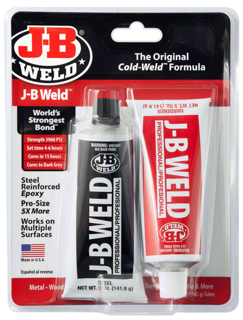 J-B Weld 8281 Epoxidharz, professionelle Größe, Stahl, verstärkt, 284 ml von J-B Weld