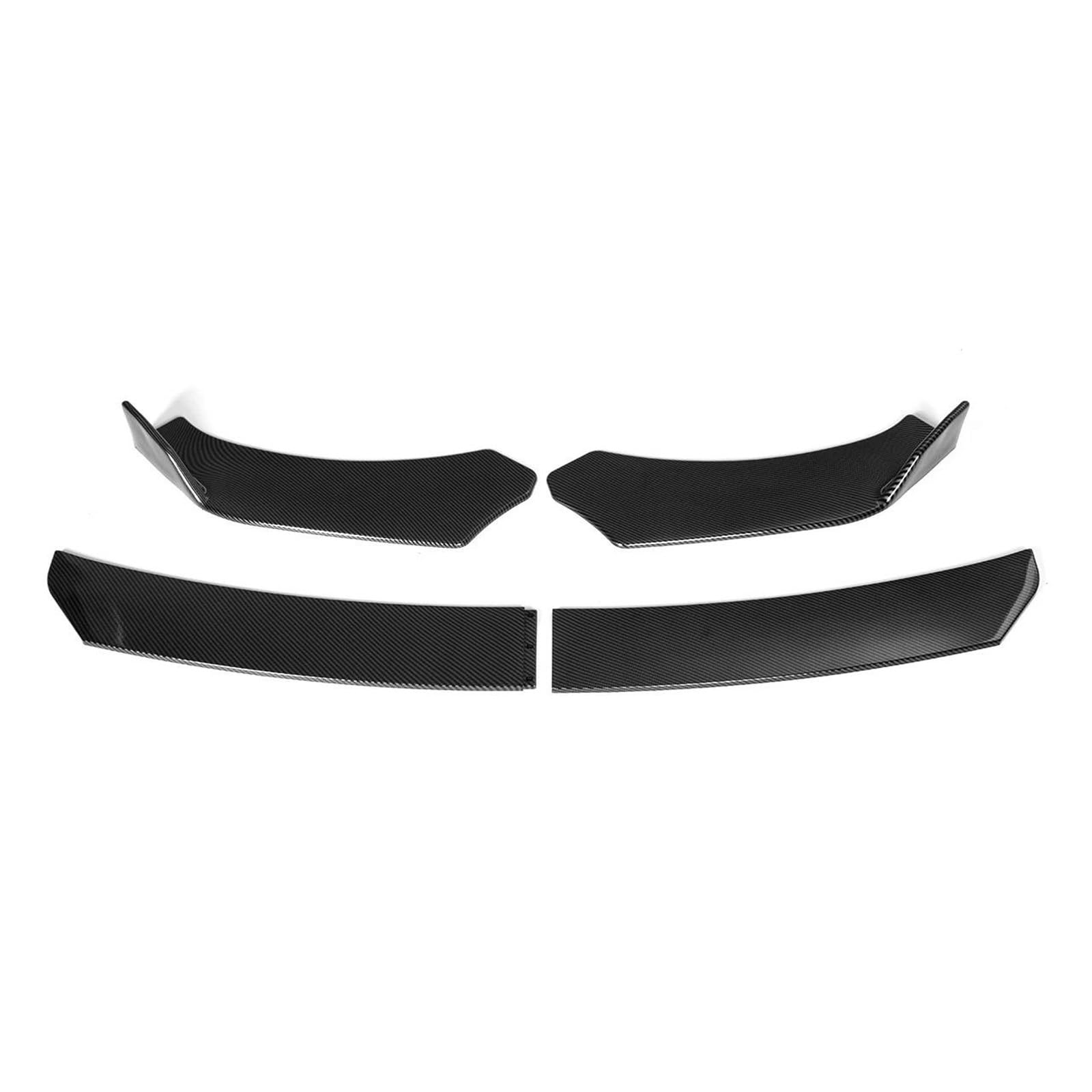 Auto Frontspoiler Für A3 A4 A5 Q3 Q5 Q7 RS5 RS6 S3 S4 TT Alle Modelle Auto Zubehör Frontschürze Lippe Seite Spoiler Splitter Kinn Körper Kit 4PCS(Carbonfaser-Optik) von JBJXFAMAY