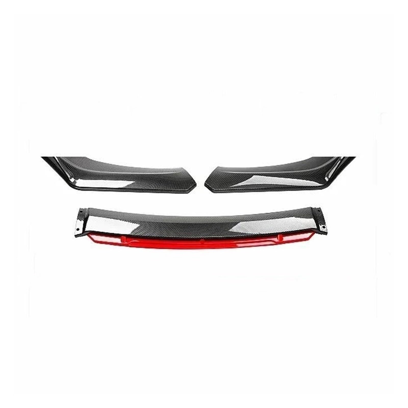 Auto Frontspoiler Für A3 A4 Q3 S3 S4 S6 B6 B7 B8 B 8,5 Auto Zubehör Frontschürze Lippe Kinn Spoiler Splitter Diffusor Körper Kit Universal(Kohlenstoffrot) von JBJXFAMAY