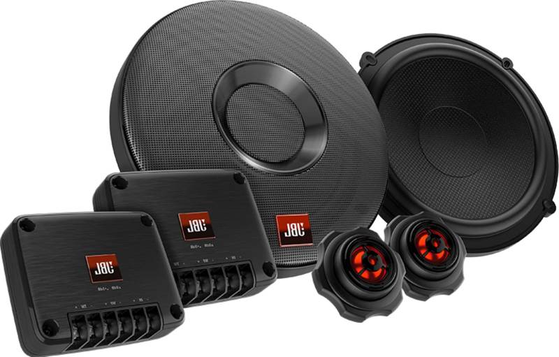 JBL Club 605CSQ 2-Wege KFZ Soundsystem - 285 Watt Komponenten Auto Lautsprecher Boxen Set mit 160mm Carbon Einbau Autolautsprecher , Silk Dome Hochtöner und Frequenzweichen von JBL