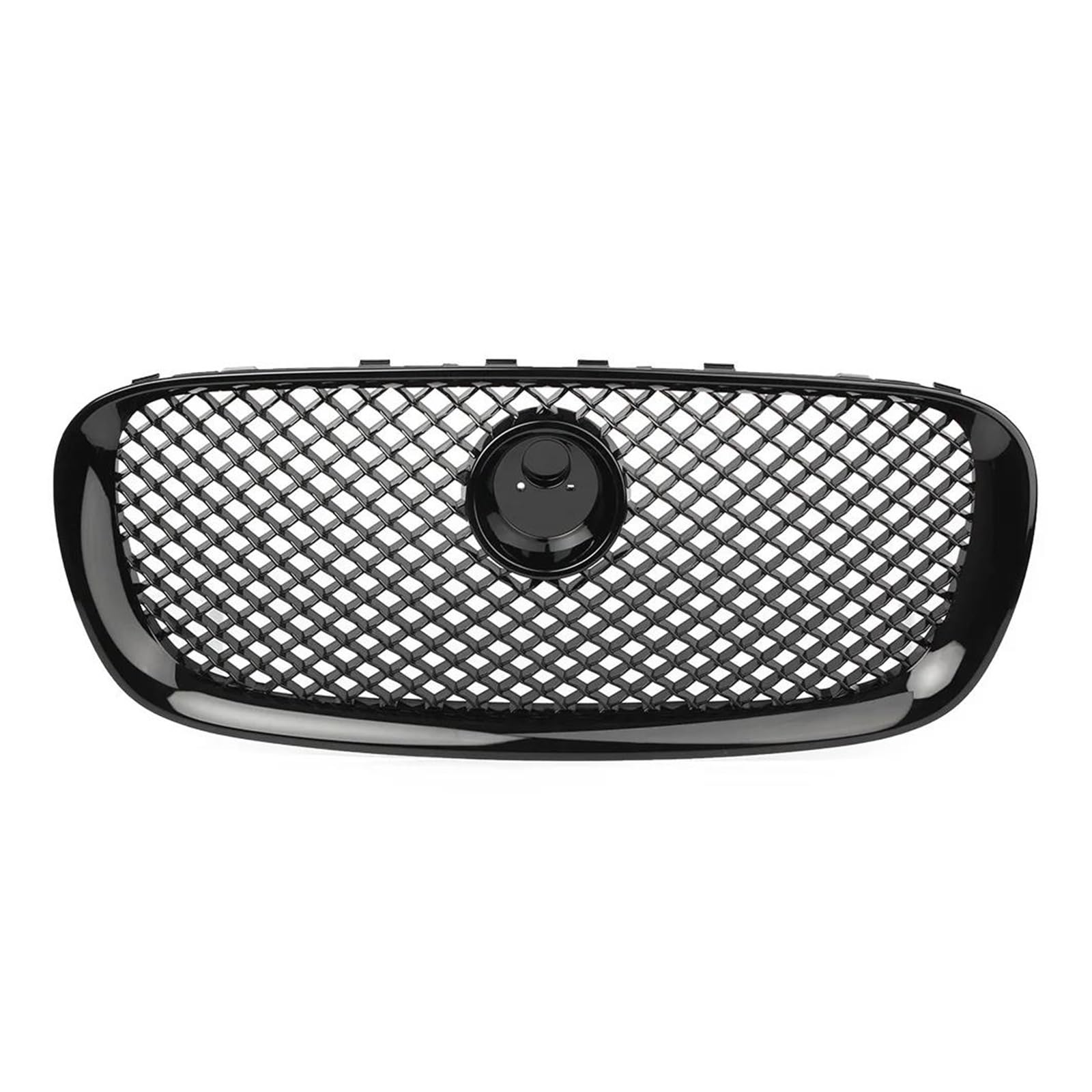 Auto-Frontgrill Für Jaguar XF X-F 2008 2009 2010 2011 Auto-Frontkühlergrill Oberer Kühlergrill Gitterform Schwarz Glänzend Frontstoßstangengrill von JCAKES