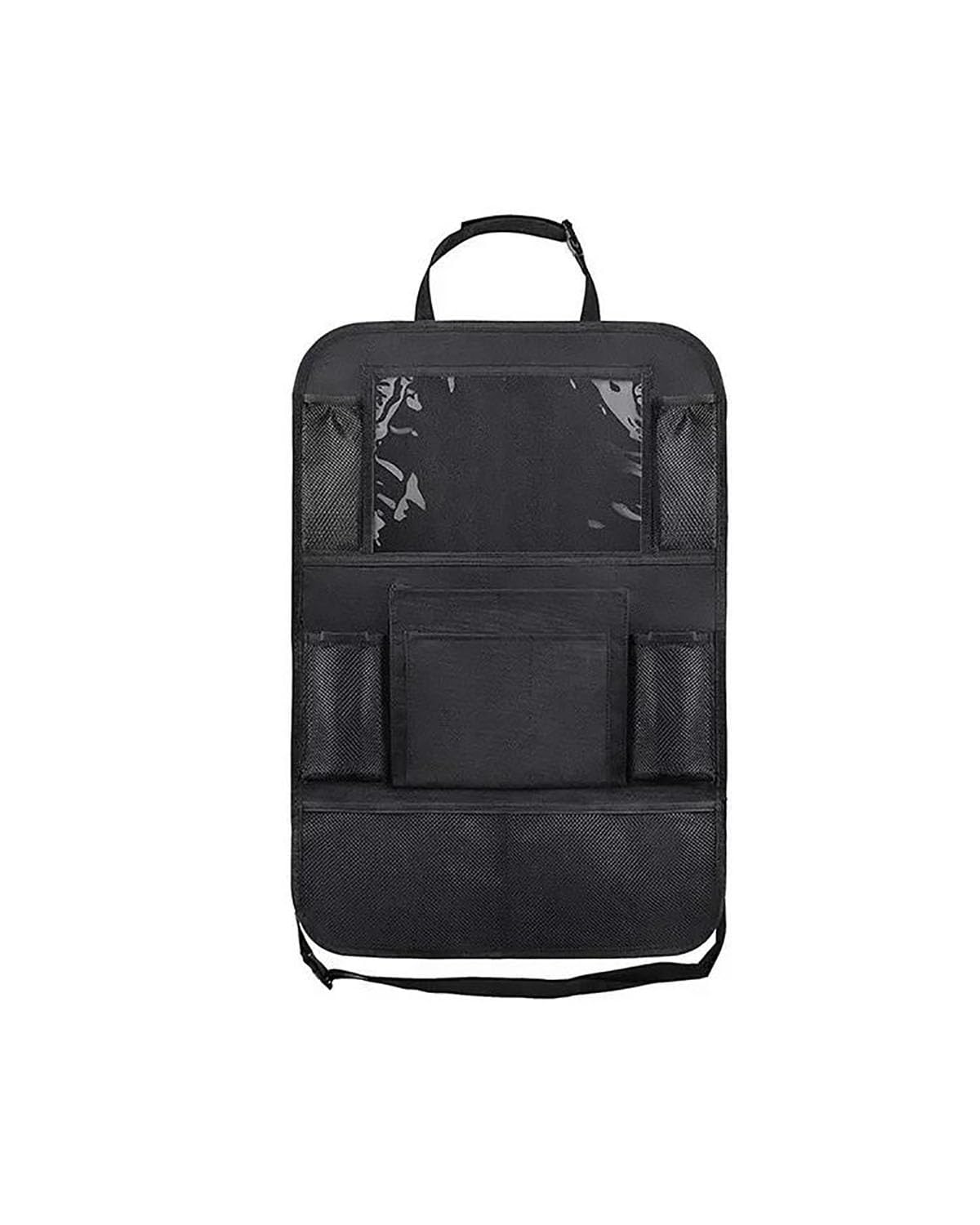 Auto Rücksitz Organizer Multifunktionaler Autositz-Organize Oxford-Stoff Filz Auto-Rückseite Mehrere Taschen Aufbewahrungstasche Mit Tablet-Halter, Schutz Für Kinder Autositz Organizer(Black) von JCAKES