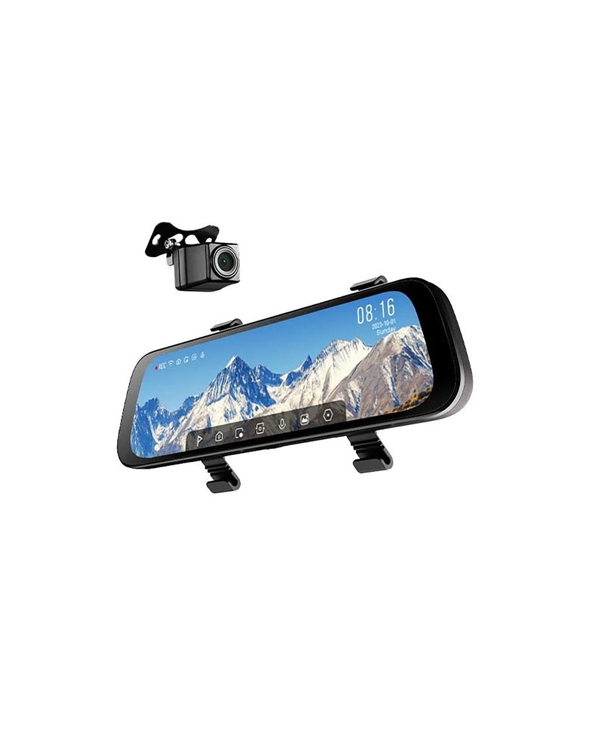 Autokamera Rückfahrkamera Dashcam S500 9,35-Zoll-Touchscreen S500 Auto-DVR 3K Superkondensator Zweikanal-HDR Sprachsteuerung 24-Stunden-Parken Dashcam(Front n Rear S500 SD Card) von JCAKES