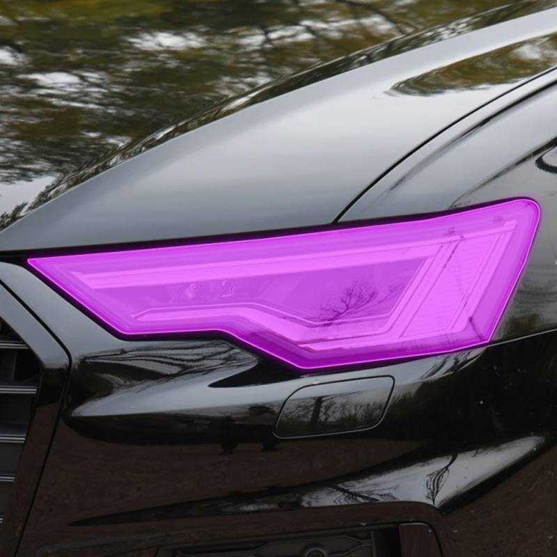 JCAKES Auto Exterieur PPF Schutzfolie Scheinwerfer Kratzschutz TPU transparente Folie Rauchschwarz Refit, für Audi A6 C8 2019-2023 von JCAKES