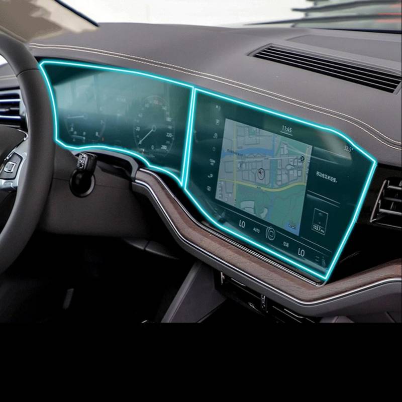 JCAKES Auto-GPS-Navigation Schutzfolie LCD-Bildschirm TPU-Schutzfolie Displayschutzfolie Anti-Kratzer, für Volkswagen Touareg 2019-2023 von JCAKES