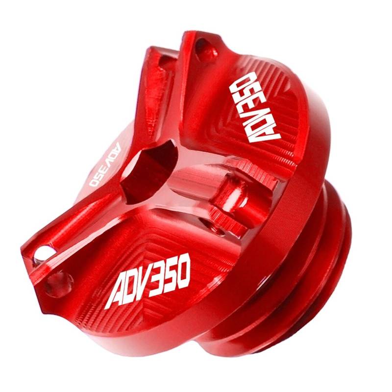 Motorradzubehör Öleinfülldeckel Für Honda ADV350 350 ADV 2021 2022 Motorrad Motor Öl Einfülldeckel Schrauben Motoröl BECHER Zubehör Unterlegscheibe Schrauben (Color : Rot) von JCAKES