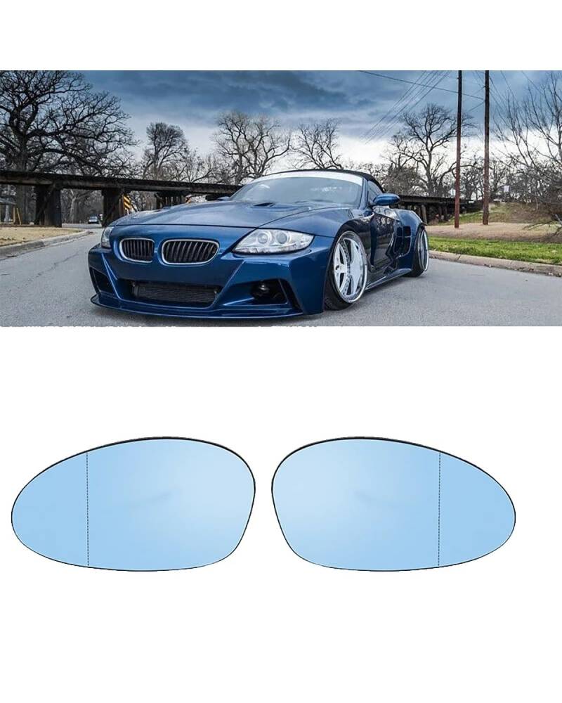 Umkehrlinse Rückfahrglas Spiegel Für 1 3er E81 E87 E82 E46 E90 E92 Z4 E85 Linke Fahrerseite Blauer Außenspiegel Rückspiegel Glas Beheizt(Left) von JCAKES