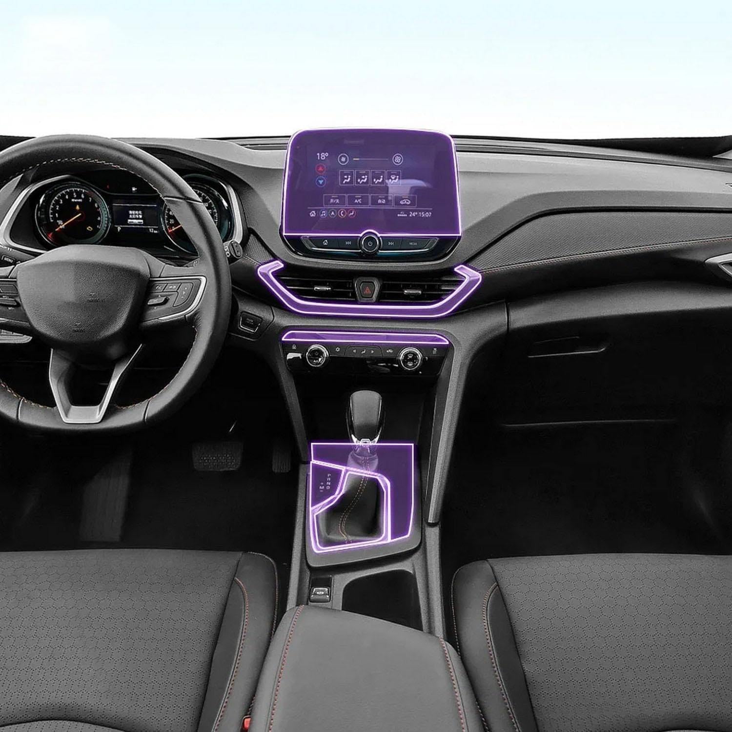 JCDZSW Auto-Innen-Mittelkonsole, transparente TPU-Lack-Schutzfolie, Anti-Kratz-Aufkleber, LCD-Folie, für Chevrolet Orlando 2018–2023 von JCDZSW