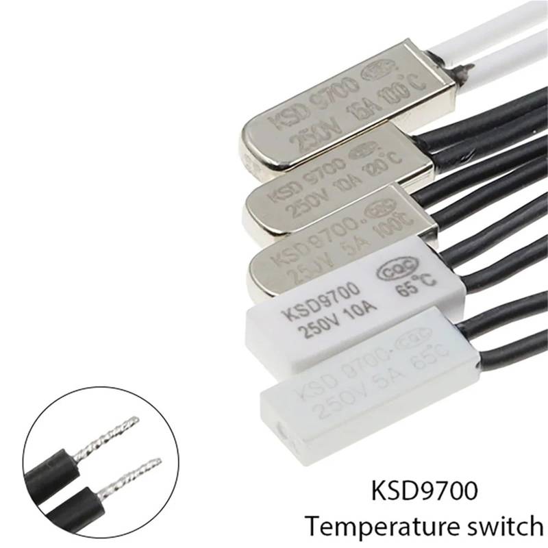 KSD9700 250 V 10 A 40~155 Grad Bimetallscheibe Temperaturschalter Normal geschlossen geschlossen Thermostat Wärmeschutz Sicherungen 1 Stück(NORMALLY OPEN_100C) von JCIBHODF