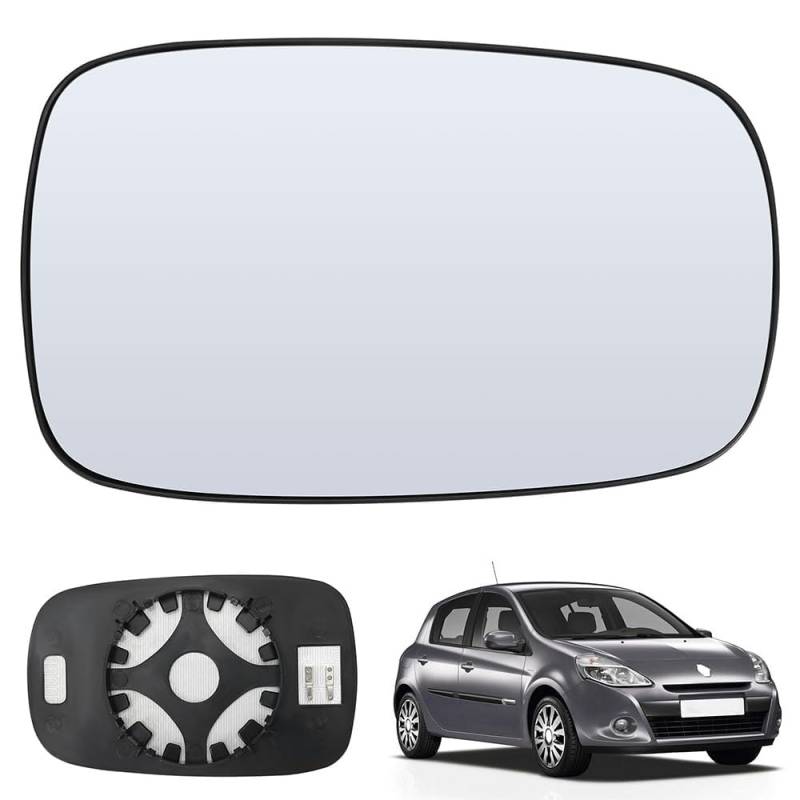 Auto Ersatzspiegel für Renault Clio 2005-2009/Megane/Scenic MK2 2002-2008,Spiegelglas Außenspiegelglas Außenspiegelsets Rückspiegel Glas Ersatz Verschleißteile,Right von JCPDN