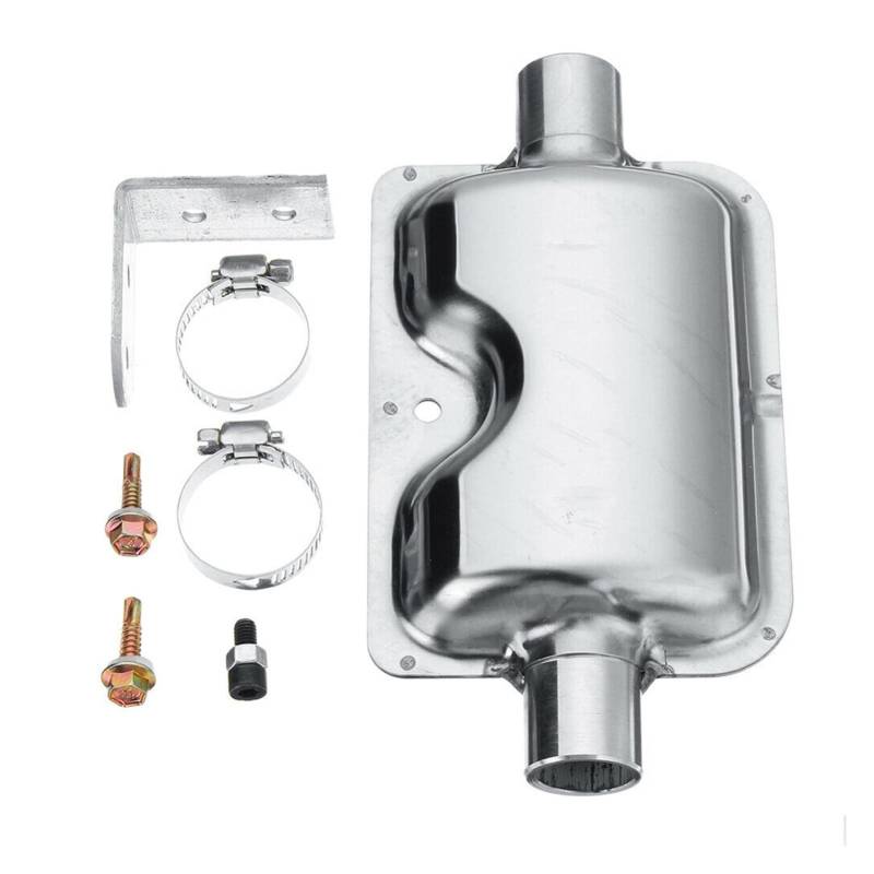 JCVHVOPOK 1 stück edelstahl auto 24mm 0.94 zoll Abgasschalldämpfer Klimaanlage Wärmeschalldämpfer Fit for Webasto Fit for Eberspacher Fit for Auto Heizung Teile Kfz-Heizungsteile von JCVHVOPOK