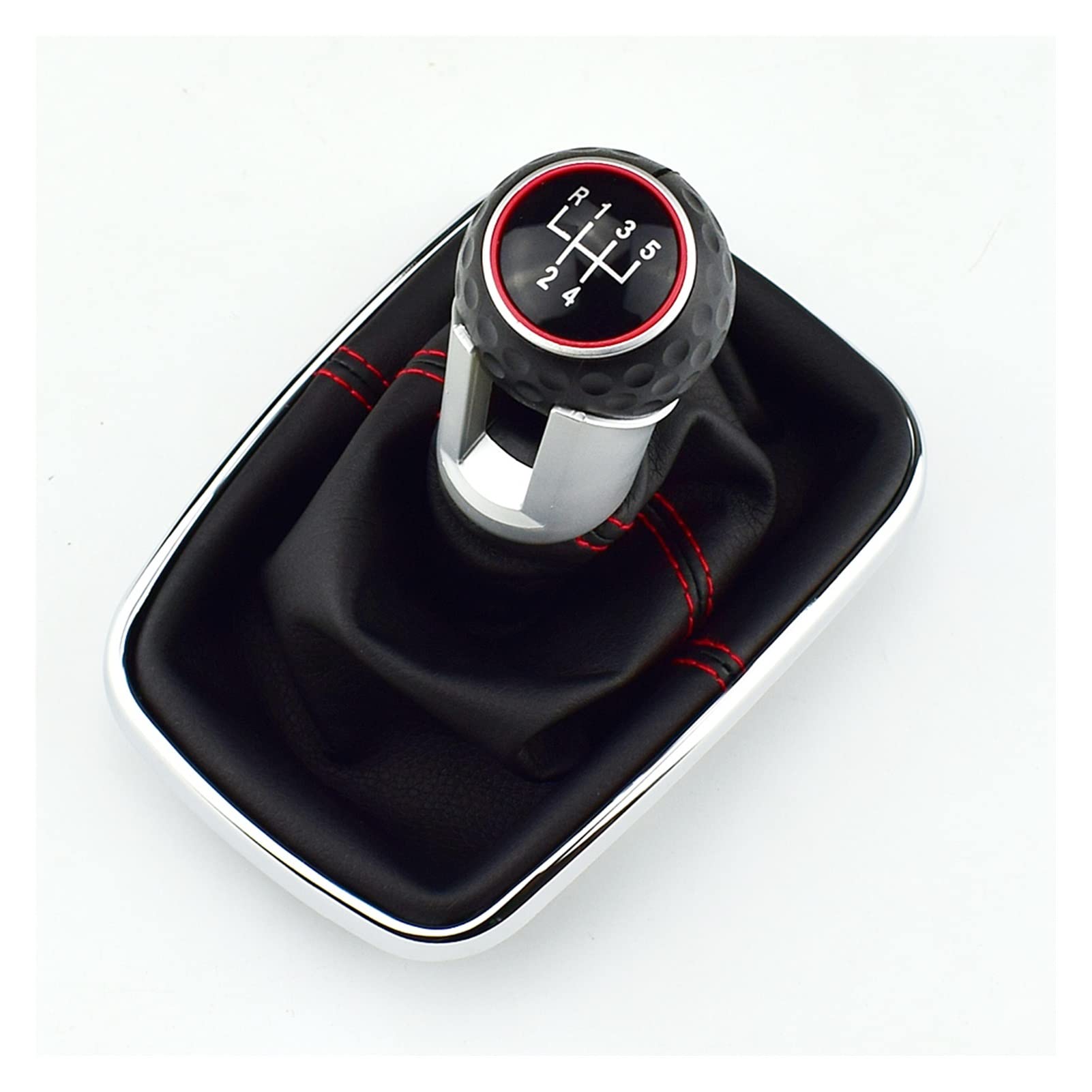 JCVHVOPOK 12mm 5/6 Geschwindigkeits-Auto-Gang-Umschaltknopfhebel-Hebelschalter-Gaiter-Boot-Fit for Volkswagen Fit for VW 1999-2004. Fit for Golf 4 IV MK4. Passt for GTI R32. Fit for Bora Fit for Jetta von JCVHVOPOK