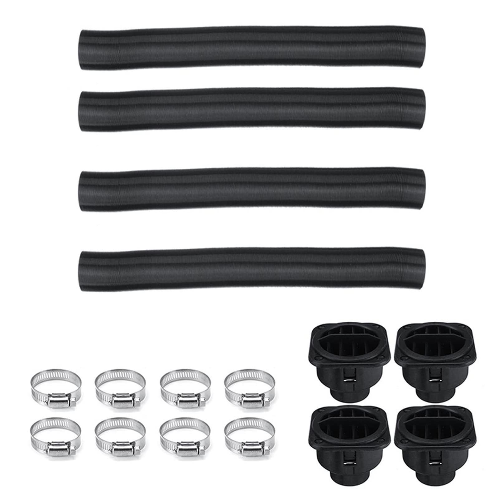 JCVHVOPOK 4Sets 42mm Auto Heizung Kanalleitung 32-80cm Luftdieselheizung Kanal Lüftungsauslass Stecker W/Clips for LKW Van Camper Kfz-Heizungsteile von JCVHVOPOK