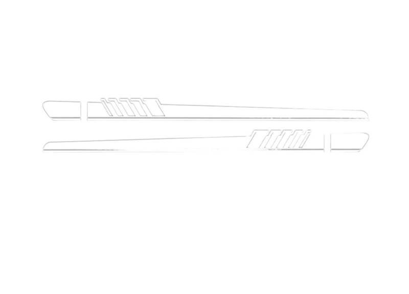 JCVXOELT 1 Style Seitenstreifen-Schwellenaufkleber, kompatibel mit Mercedes Benz S205 C-Klasse W205 Kombi C180 C200 C280 C300 C320 C350 C63 AMG(Gloss White) von JCVXOELT