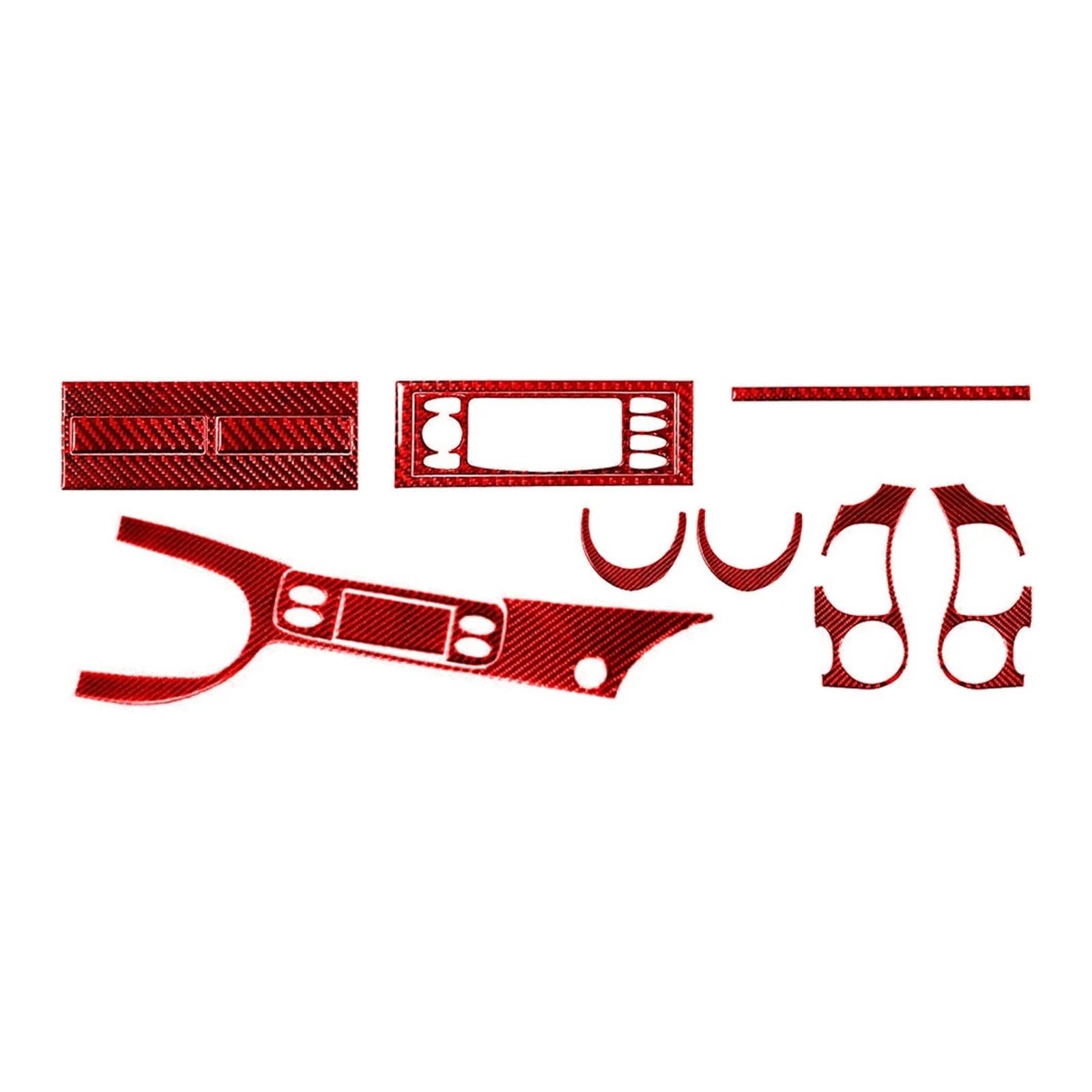 JCVXOELT 13-teilige Auto-Innenraum-Mittelkonsolen-Gangschalttafel-Dekorationsaufkleber, Verkleidung, kompatibel mit Porsche Boxster 911 996 1998–2004(Type 1) von JCVXOELT