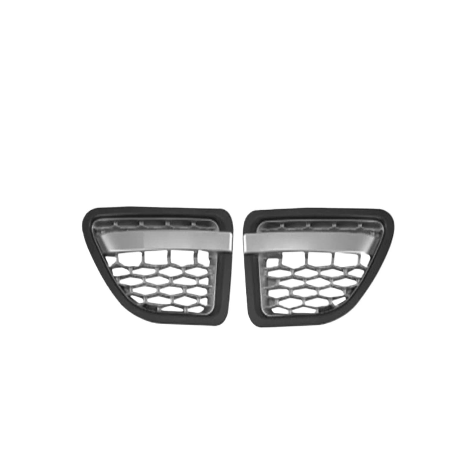 JCVXOELT 2Pcs Auto Vorderseite Kotflügel Air Vent Grille Grill ABS Kompatibel for Land Rover L320 Range Rover Sport 2005 2006 2007 2008 2009(Gray Silver Silver) von JCVXOELT