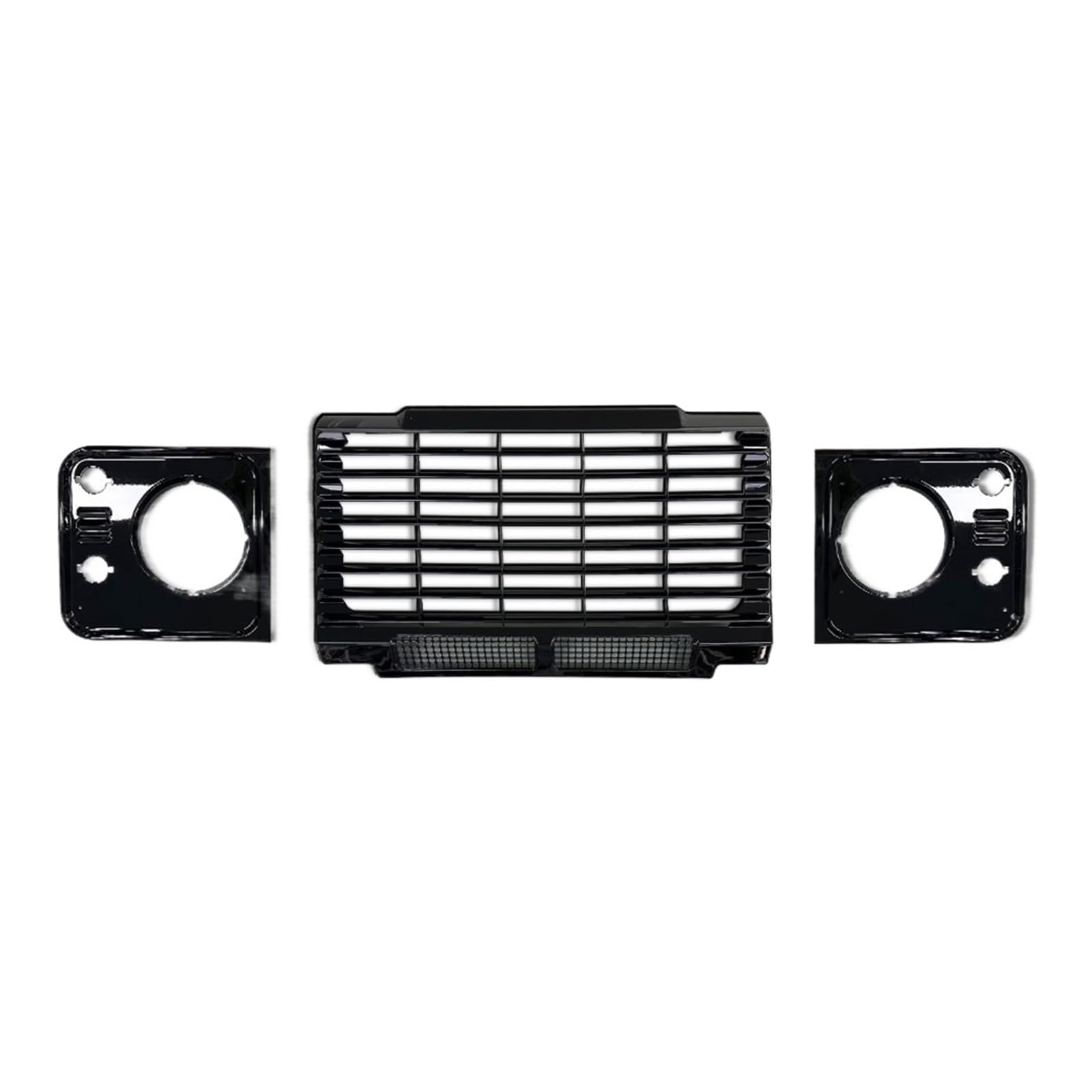 JCVXOELT Auto-Frontstoßstangengrill, Mesh-Grill, Upgrade-Stil, Grills, kompatibel mit Land Rover Defender 90 110, Auto-ABS-Zubehör(Style 2 Glossy Black) von JCVXOELT