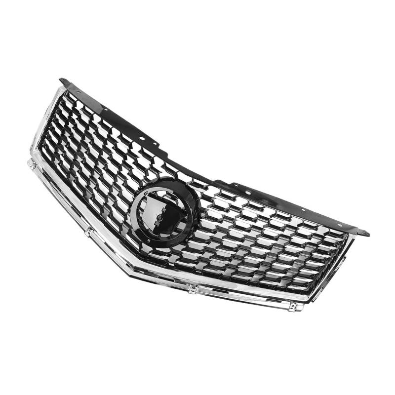 JCVXOELT Auto Kühlergrill Oberen Stoßfänger Haube Mesh Grill Grid Kompatibel for Cadillac SRX 2010 2011 2012 2013 2014 2015 2016 Auto Zubehör(Silver) von JCVXOELT