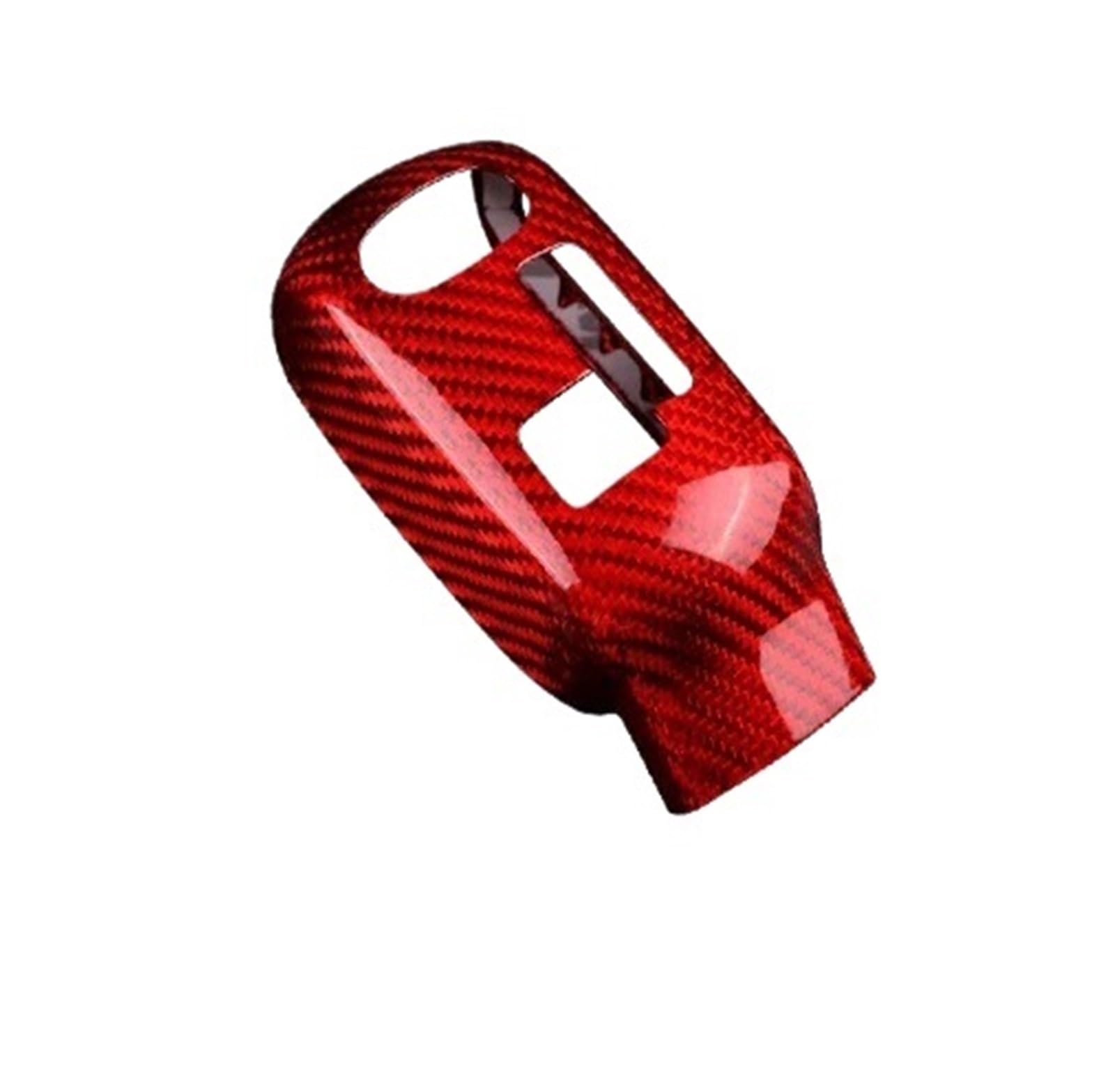 JCVXOELT Auto-Schaltknauf-Abdeckung, kompatibel for Mini Cooper F54 F55 F56 F57 F60 2020–2023 Countryman, echte Kohlefaser-Abdeckung, Aufkleber, Innenverkleidung(Red RHD) von JCVXOELT