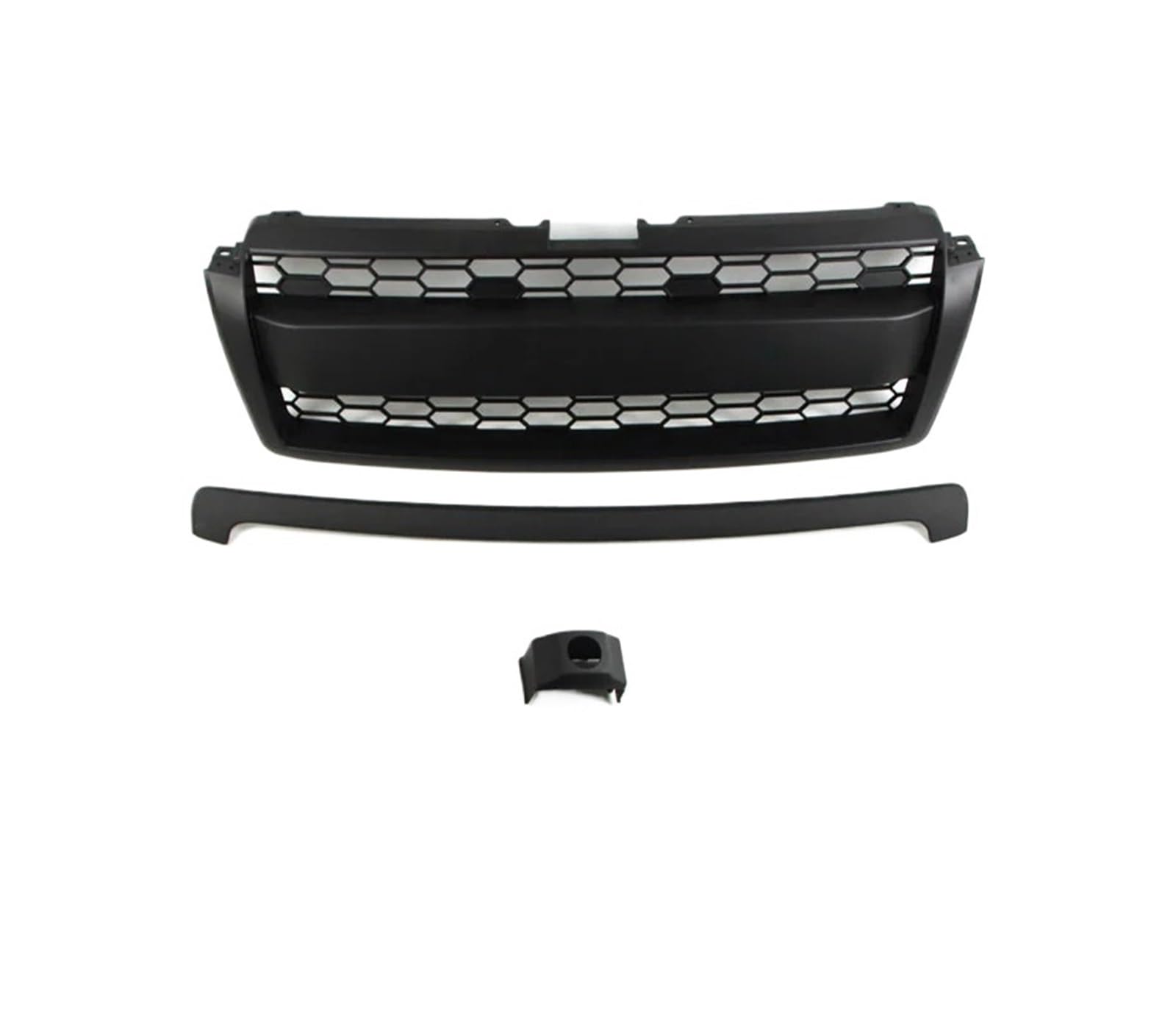 JCVXOELT Auto Vorderen Stoßfänger Oberen Kühlergrill Kompatibel for Toyota Land Crusier Prado Fj150 2010-2013 Mit Bernstein Lichter ABS(Black Without Lights) von JCVXOELT