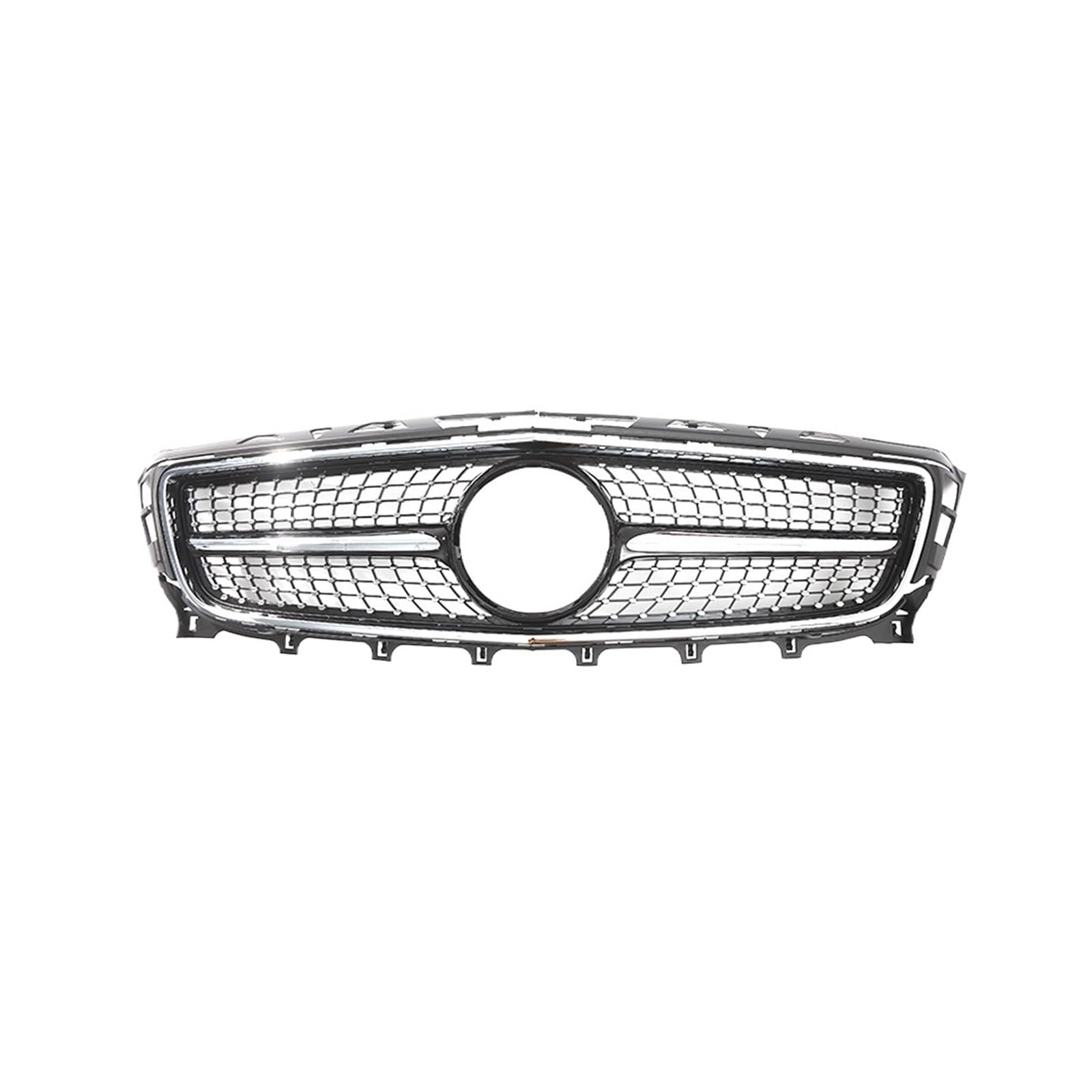 JCVXOELT Automontageeinsätze Renngrill Frontgrill Obere Stoßstangenhaube Netzgitter Kompatibel for Mercedes Benz CLS-Klasse W218 X218 C218 2012-2014 CLS350 CLS500 CLS550(Diamonds-Black) von JCVXOELT