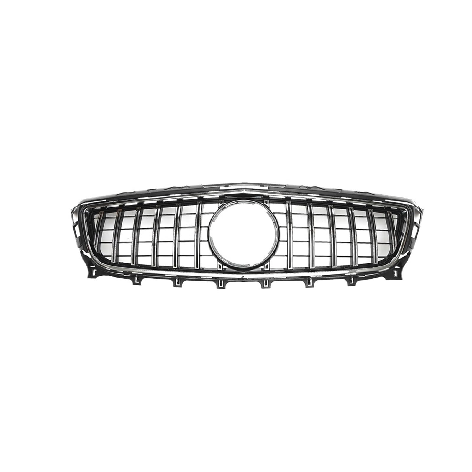 JCVXOELT Automontageeinsätze Renngrill Frontgrill Obere Stoßstangenhaube Netzgitter Kompatibel for Mercedes Benz CLS-Klasse W218 X218 C218 2012-2014 CLS350 CLS500 CLS550(GTR-Silver) von JCVXOELT