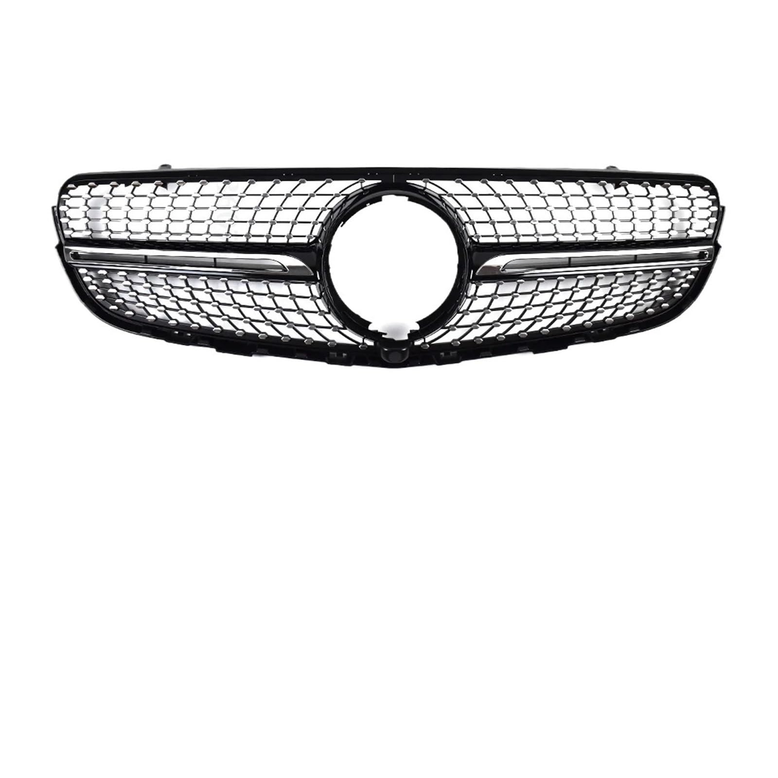 JCVXOELT Fronteinlässe, Mesh-Stoßstangengrill, Gittergrill, Umbau, Ersatzteil, Diamant-GT-Stil, kompatibel mit Mercedes Benz GLC X253 2015–2018, Tuning(Diamond Black) von JCVXOELT