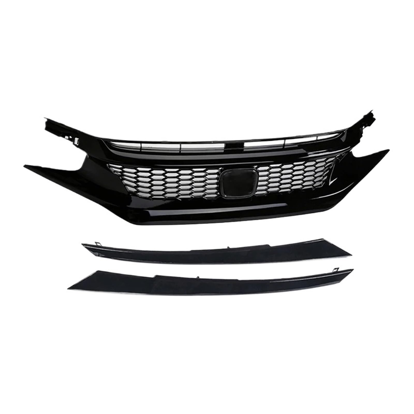 JCVXOELT Frontgrill Racing Net Autogitter Splitter Obere Stoßstange Haube Mesh Grills Kits Kompatibel for Civic 10. Gen 2016-2021 Autoteile(16-18 Type 2) von JCVXOELT