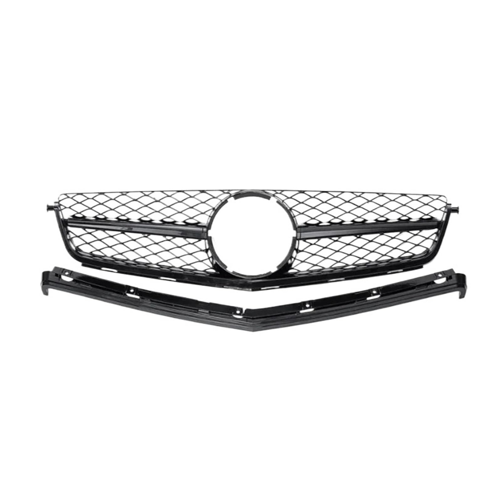 JCVXOELT Frontgrill for die Stoßstange, Hauben-Tuning-Grill, Auto-Ersatzgrill, kompatibel for Mercedes-Benz C-Klasse W204 C63 AMG 2008 2009 2010 2011 von JCVXOELT