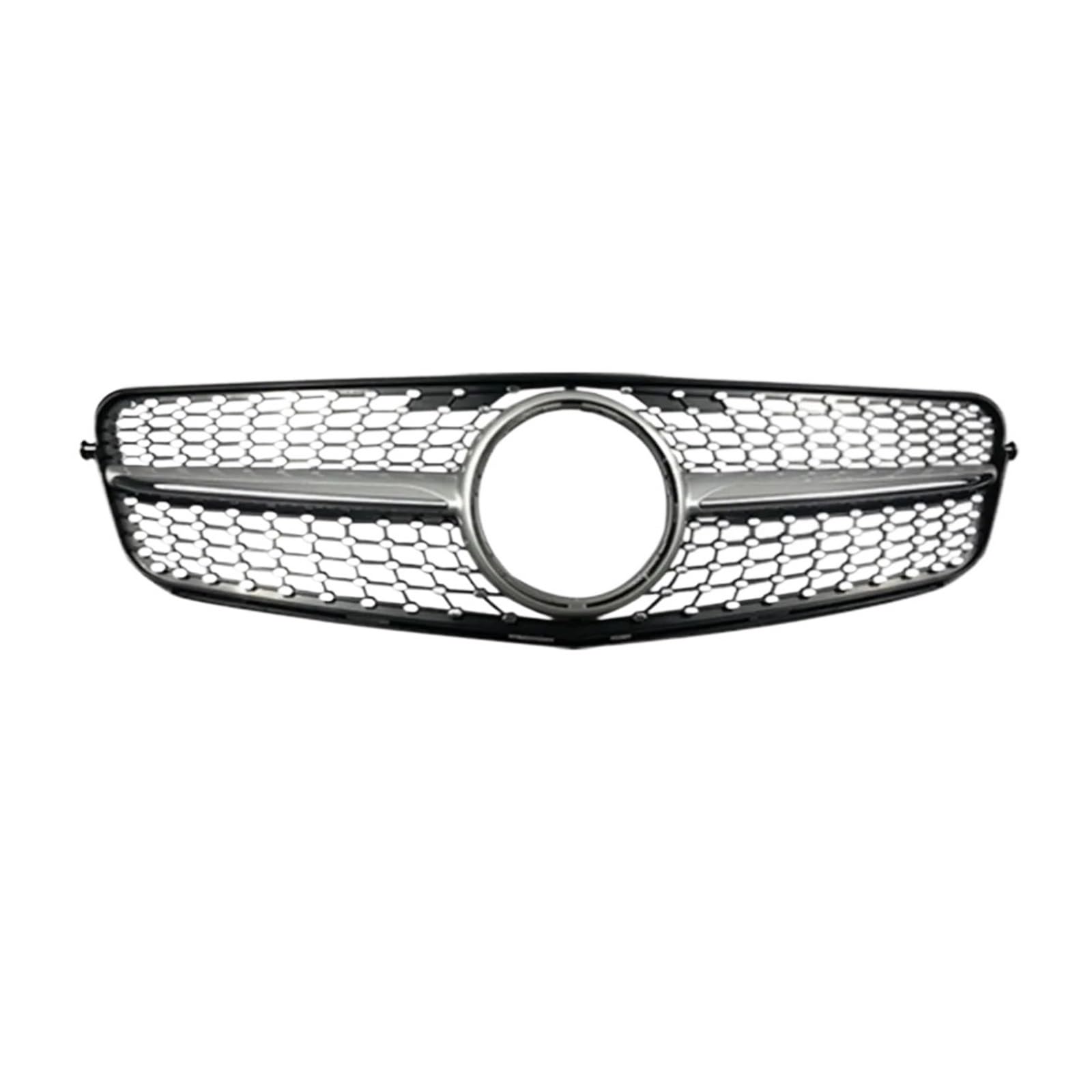 JCVXOELT Frontmaske Kühlergrill Grill Mesh Grid Tuning Kompatibel for Mercedes Benz C Klasse W204 C204 2007-2014 C180 C200 C250 C300 Zubehör Facelift(Diamond Silvery) von JCVXOELT