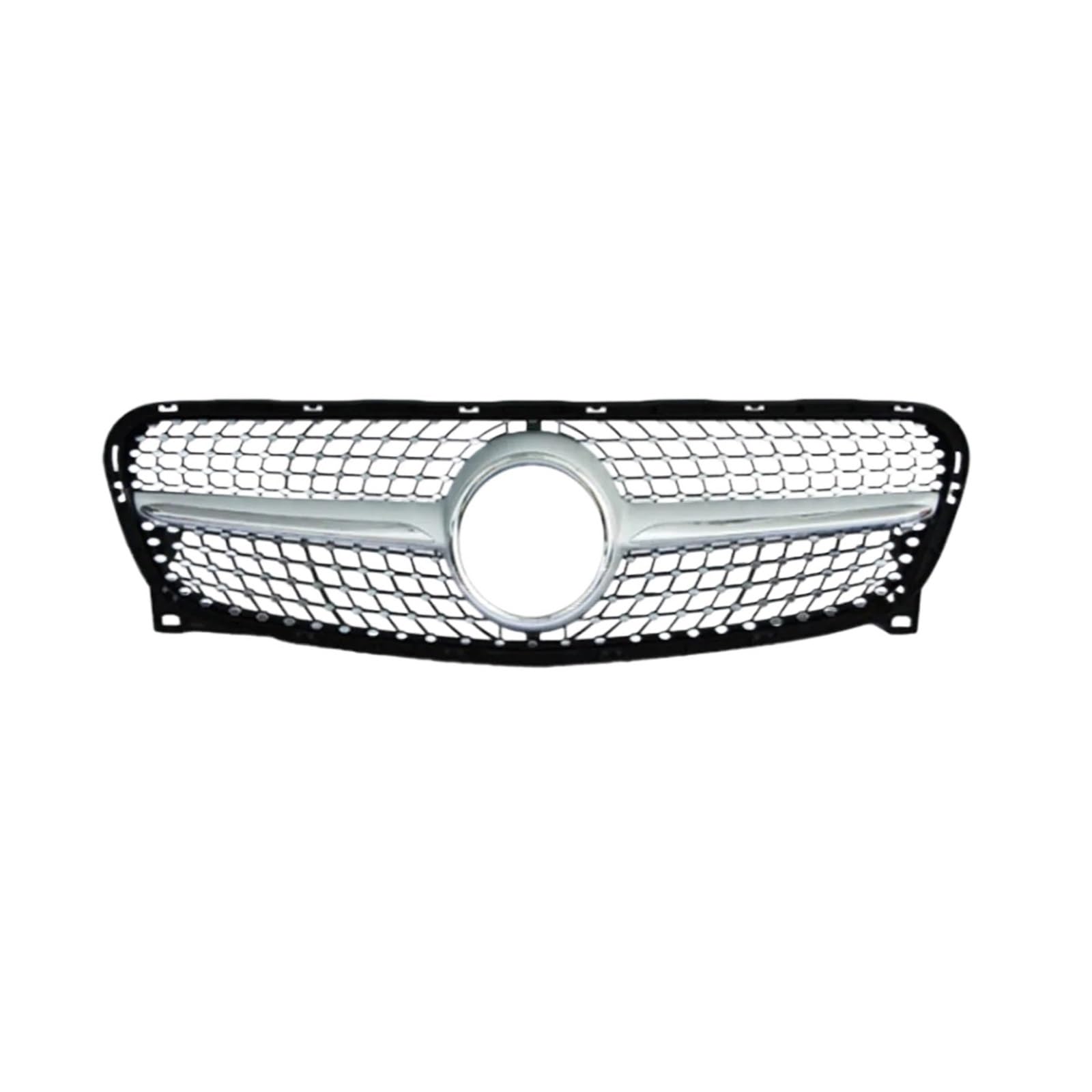 JCVXOELT Frontstoßstangen-Obergrill, Renngrill, kompatibel mit Mercedes-Benz GLA-Klasse X156 GLA180 GLA200 GLA250 GLA45 2014 2015 2016, Autozubehör(B Silver) von JCVXOELT